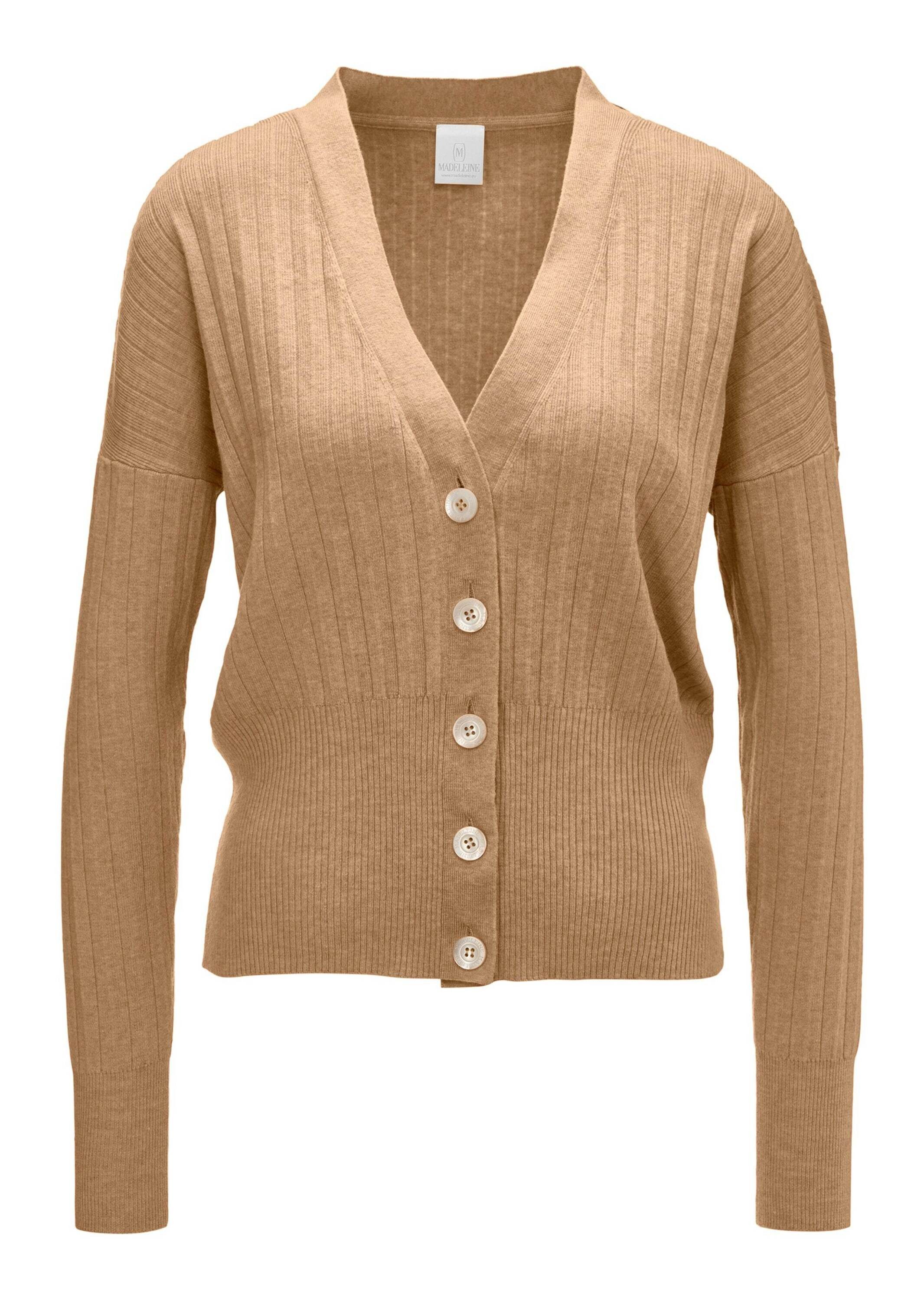 Strickjacke Kurze Strickjacke mit V-Ausschnitt