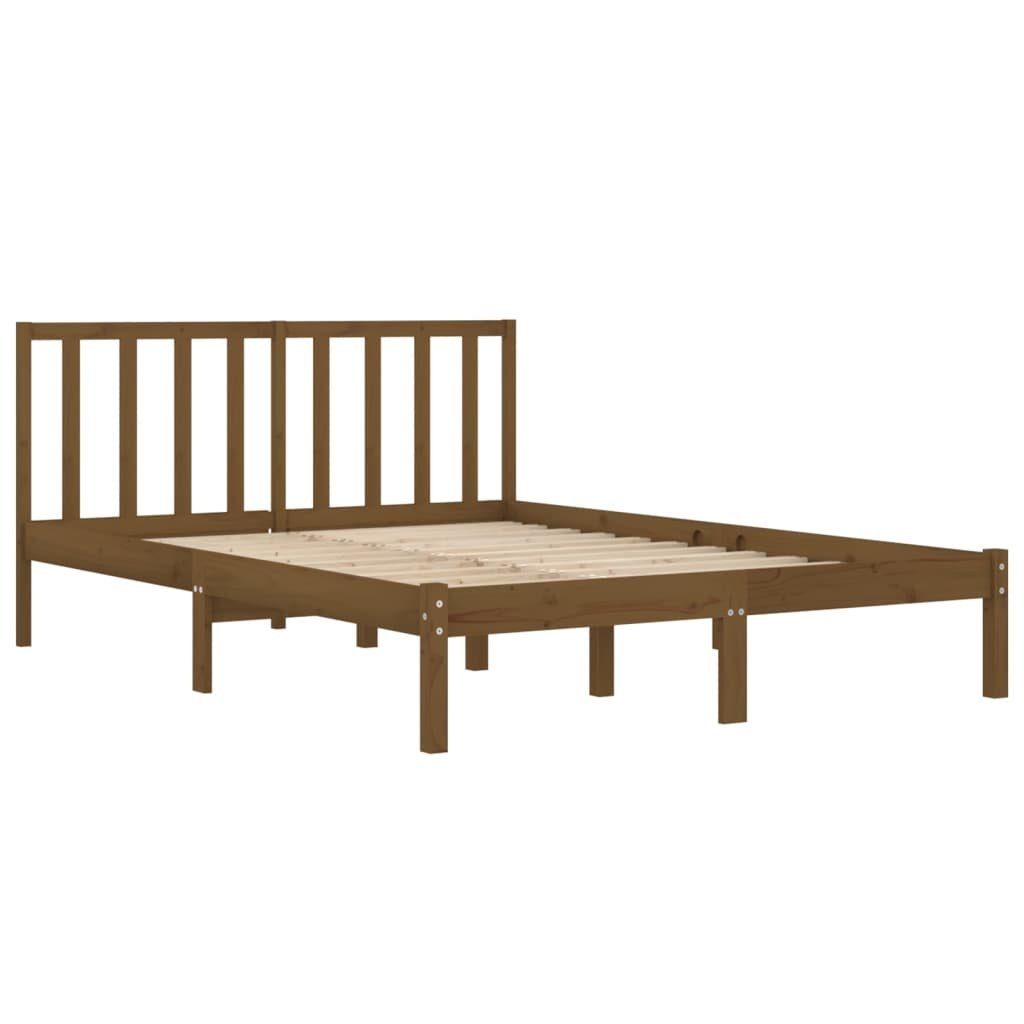 Vidaxl Massivholzbett Honigbraun Kiefer 200x200 Cm günstig online kaufen