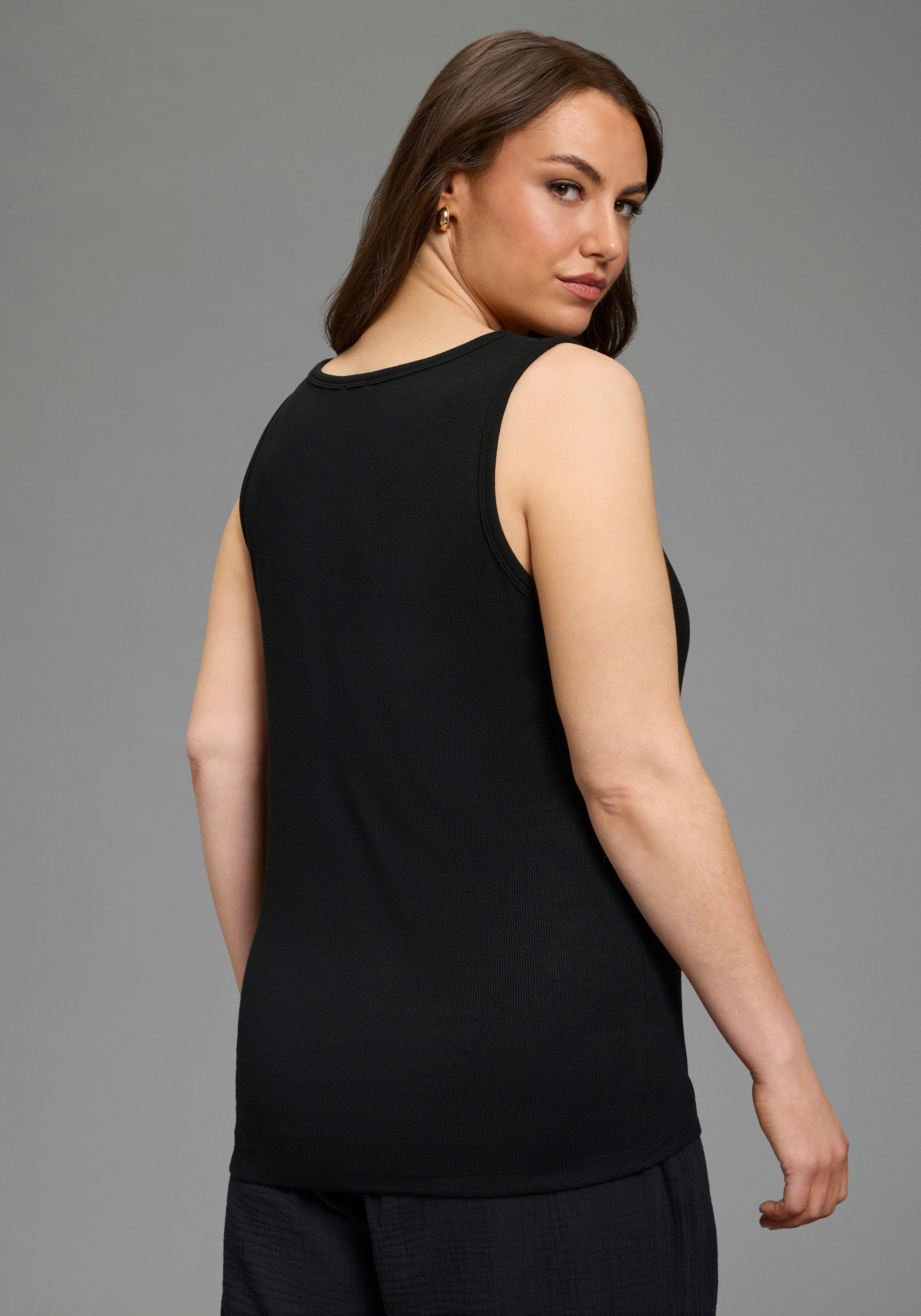Laura Scott CURVE Tanktop figurbetonte Passform, aus Viskose und Elasthan, günstig online kaufen