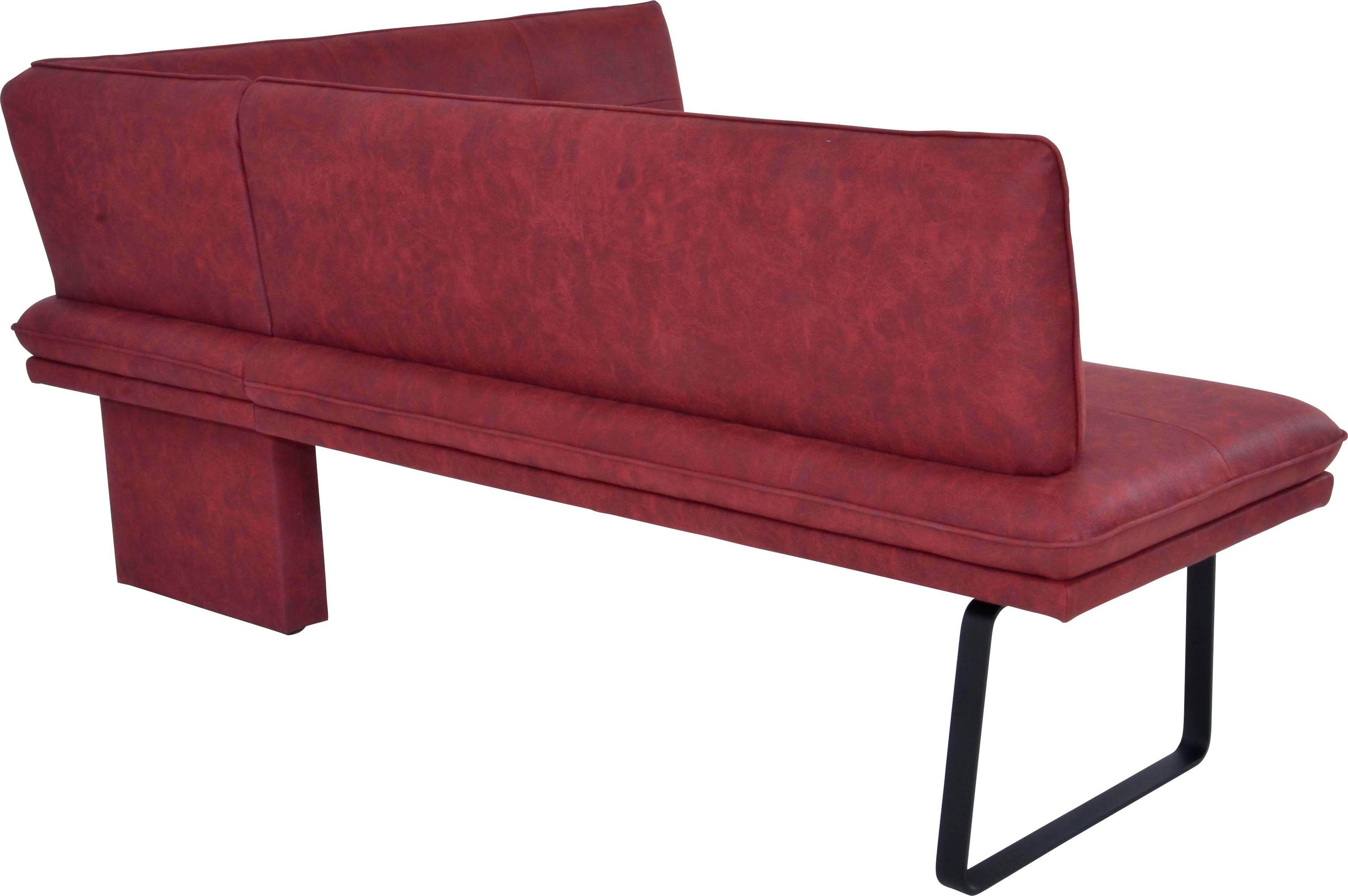 K+W Komfort & Wohnen Eckbank (1-St), Polstereckbank in Spitzkissenoptik, Sitz und Rücken gesteppt