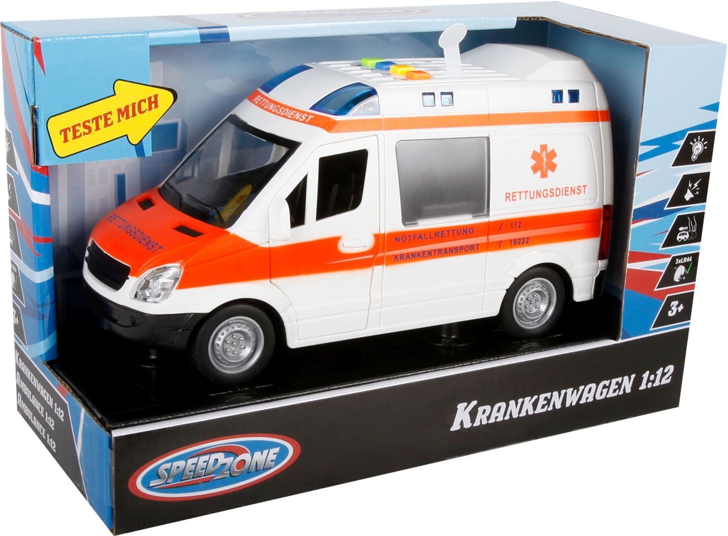 Spiel Speddzone D/C Krankenwagen mit Licht & Sound