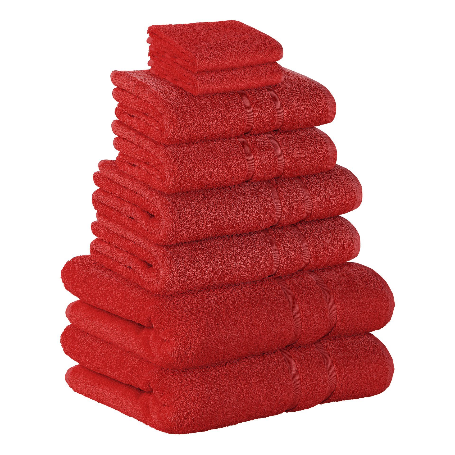 StickandShine Handtuch 2x Duschtücher Teilig) in 500 Gästehandtuch 2x 2x Set 100% GSM Baumwolle Pack, 8er Farben verschiedenen SET 500 Frottee Badetücher Handtücher 2x als Baumwolle GSM Handtuch 100% (8