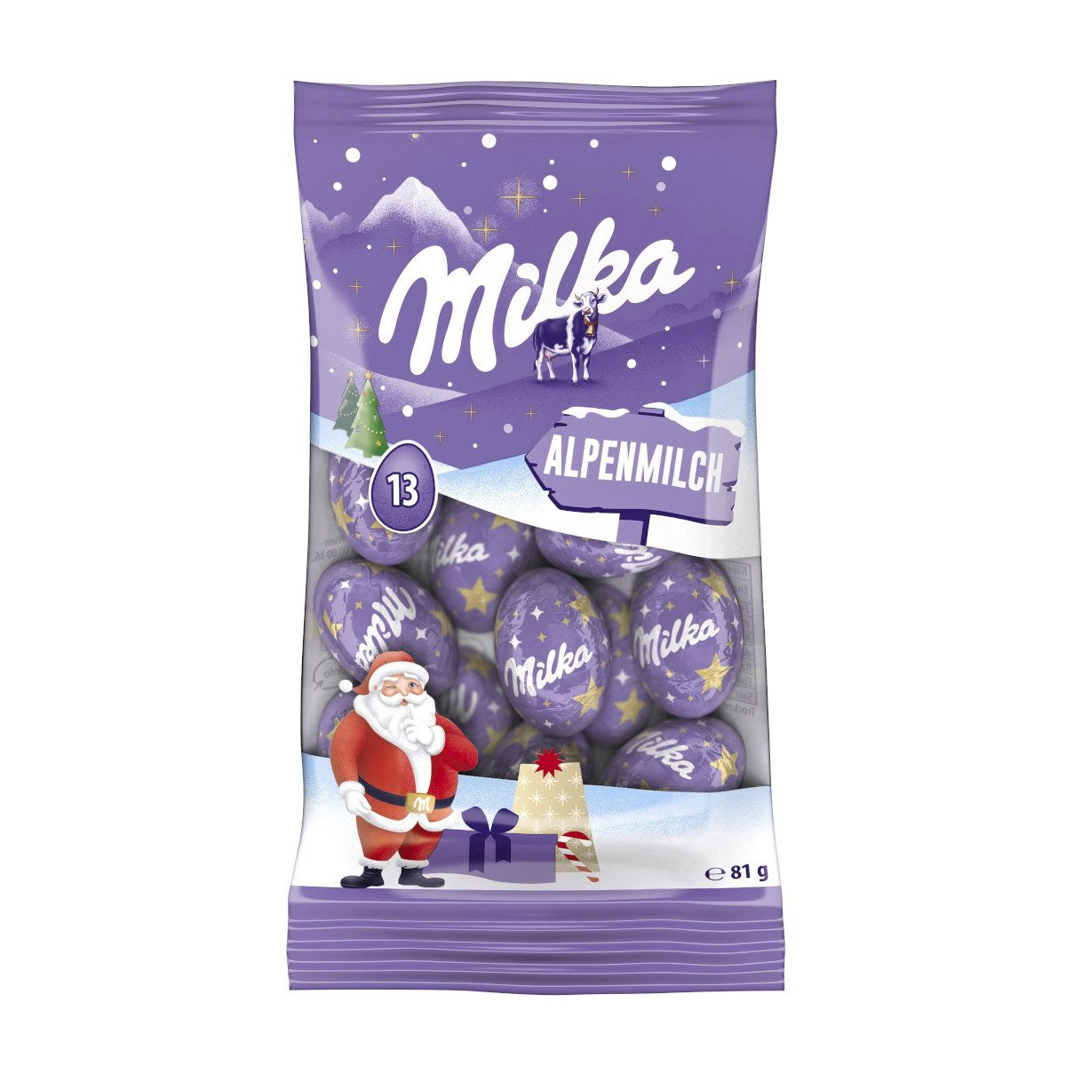 MILKA Schokolade, Milka Schoko Kugeln Alpenmilch Schokolade Packung 81g