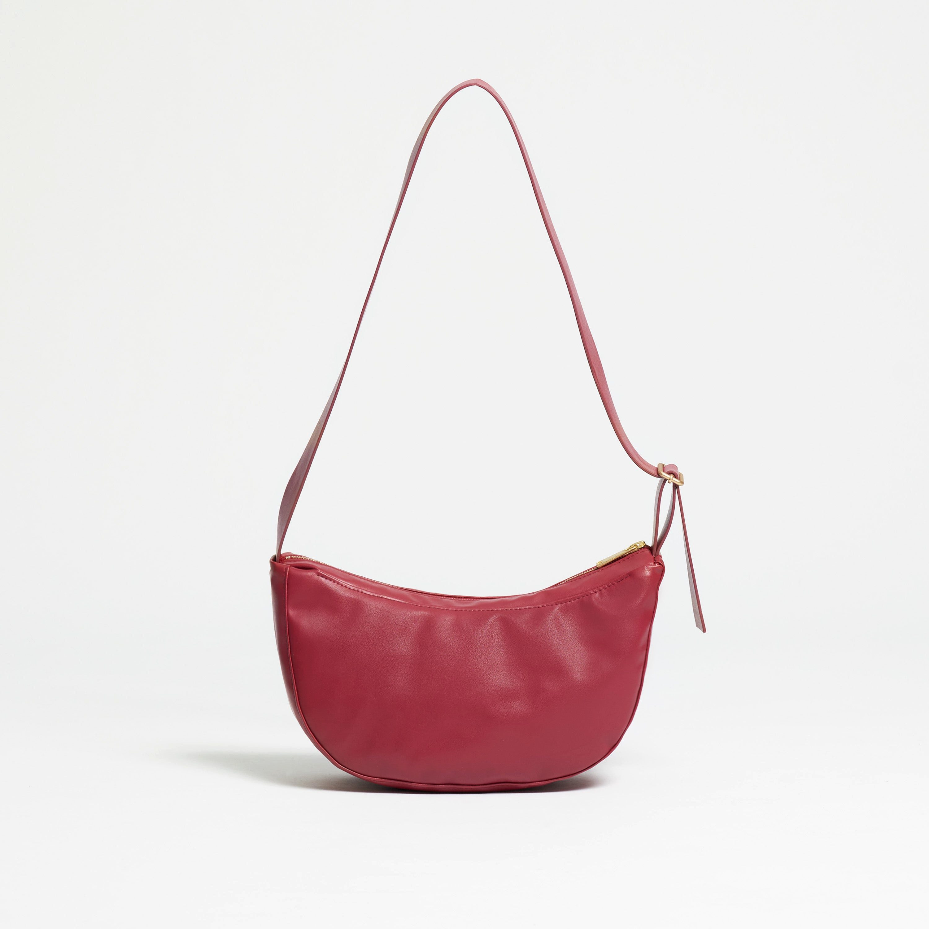 Souleway Handtasche Half Moon Bag S - made of vegan olive leather Oleatex, Hergestellt in Deutschland, wasserabweisend