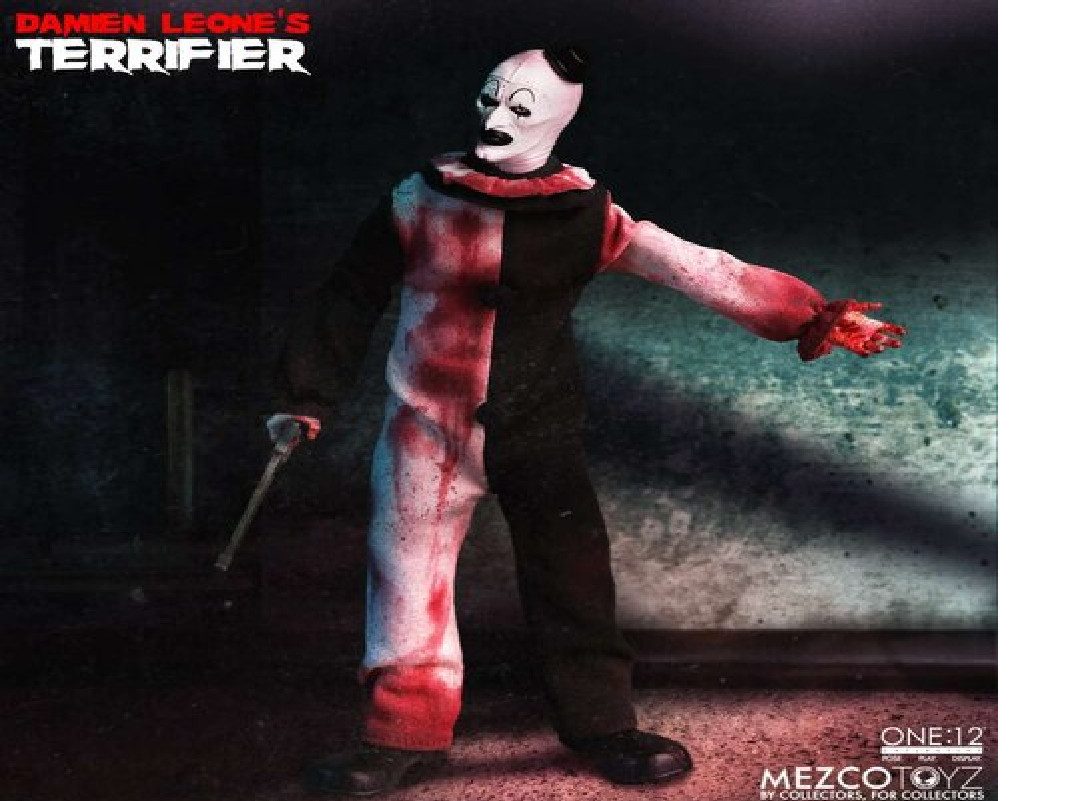 Mezco Toys Dekofigur Terrifier Actionfigur 1/12 Art the Clown Deluxe Edition 17 cm