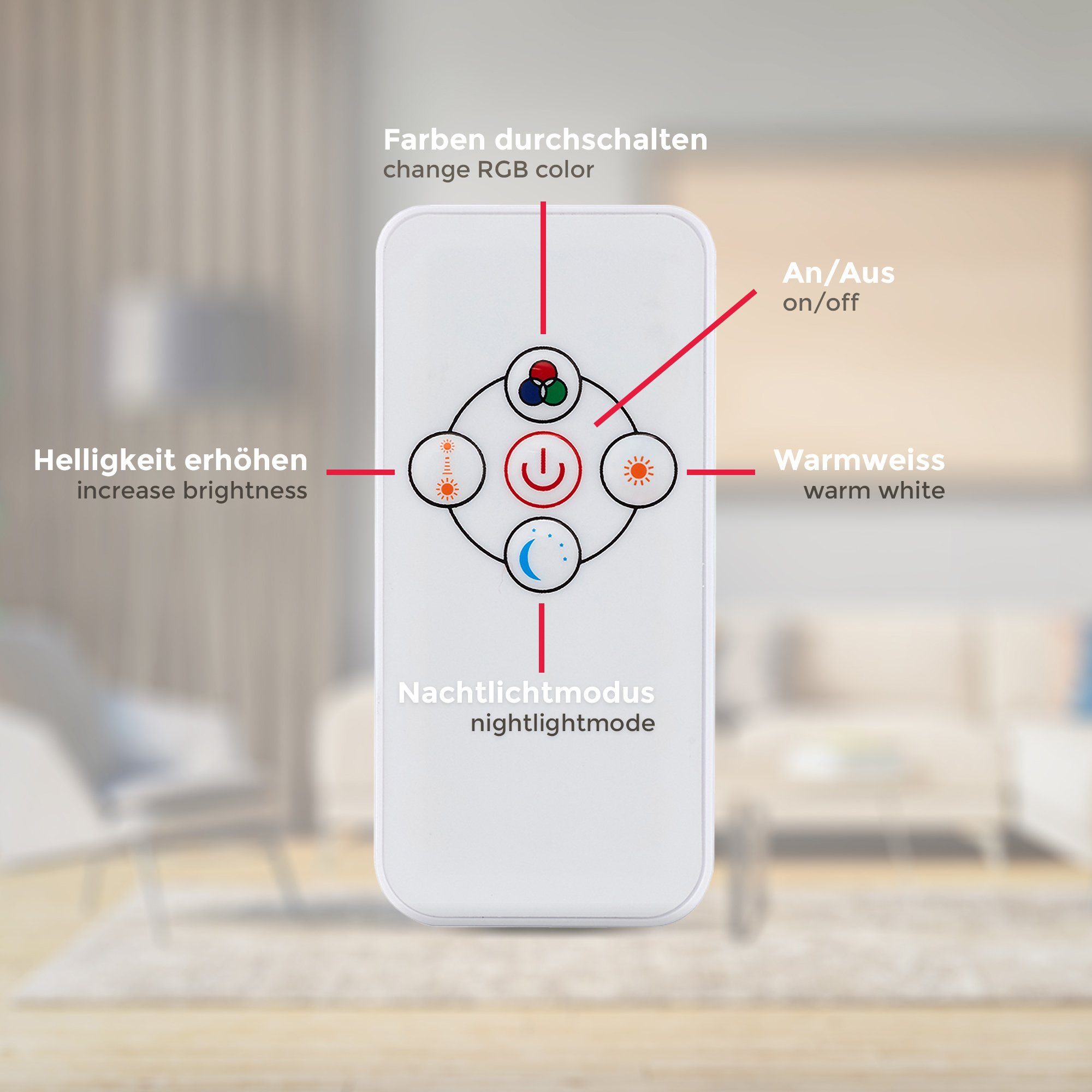 B.K.Licht LED Farbwechsel, Ø25,5cm Warmweiß, 3.000K warmweißes Deckenleuchte Nachtlichtfunktion, LED mit IR-Fernbedienung, BK_DL1317 Sternenhimmel, fest Licht, Dimmbar, integriert, RGBW-LED