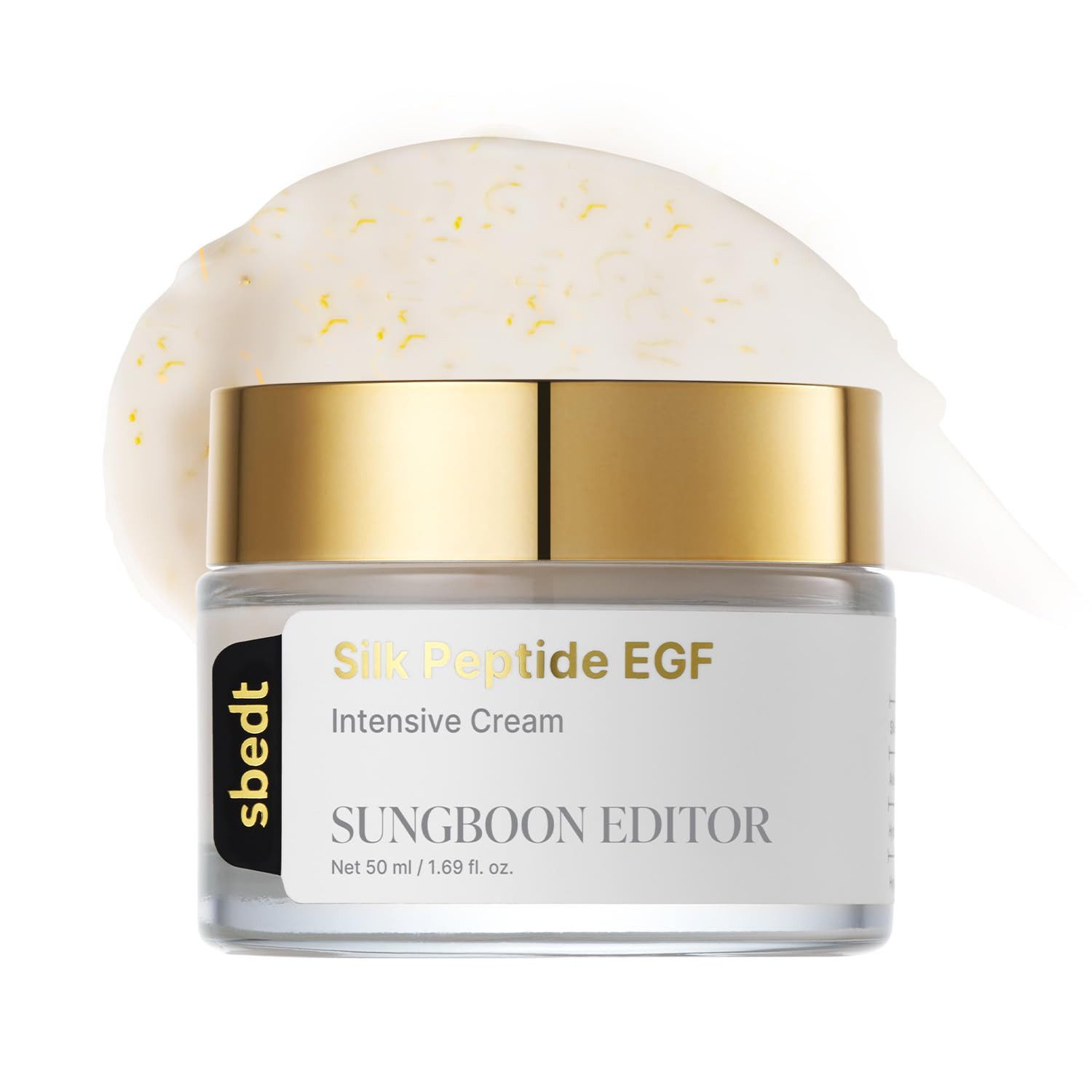 Sungboon Editor Gesichtsserum Silk Peptide EGF Intensive Cream 50 ml, Gesichtscreme für trockene, normale & Mischhaut, mit sechs Ceramiden, zehn Hyaluron-Formen & Niacinamid