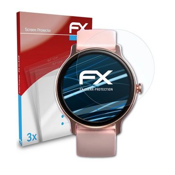 atFoliX Schutzfolie Displayschutz für Hama Fit Watch 4910, (3 Folien), Ultraklar und hartbeschichtet