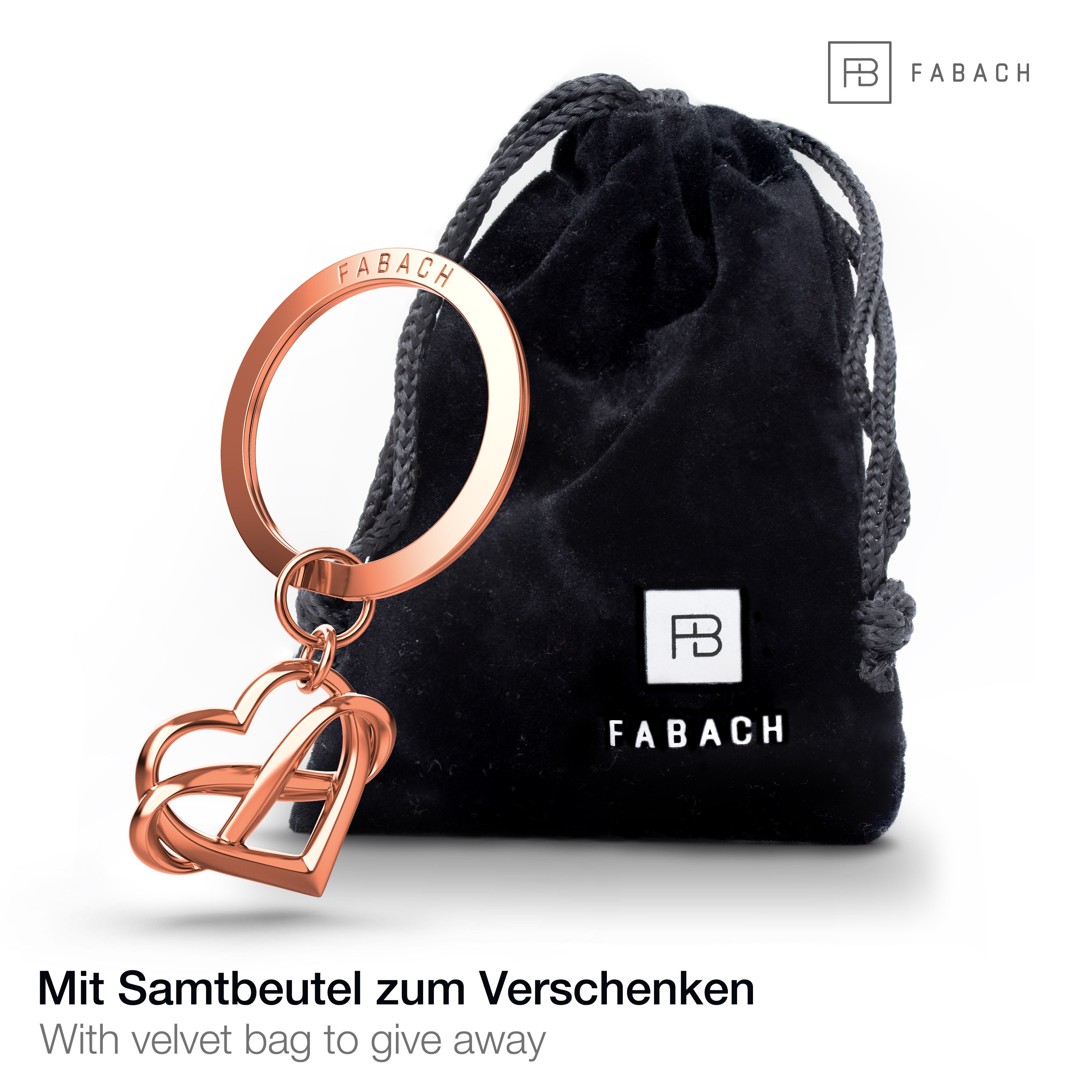 Schlüsselanhänger „Infinite Geschenk Unendlichkeitszeichen Herz Roségold Liebe – FABACH mit Love“