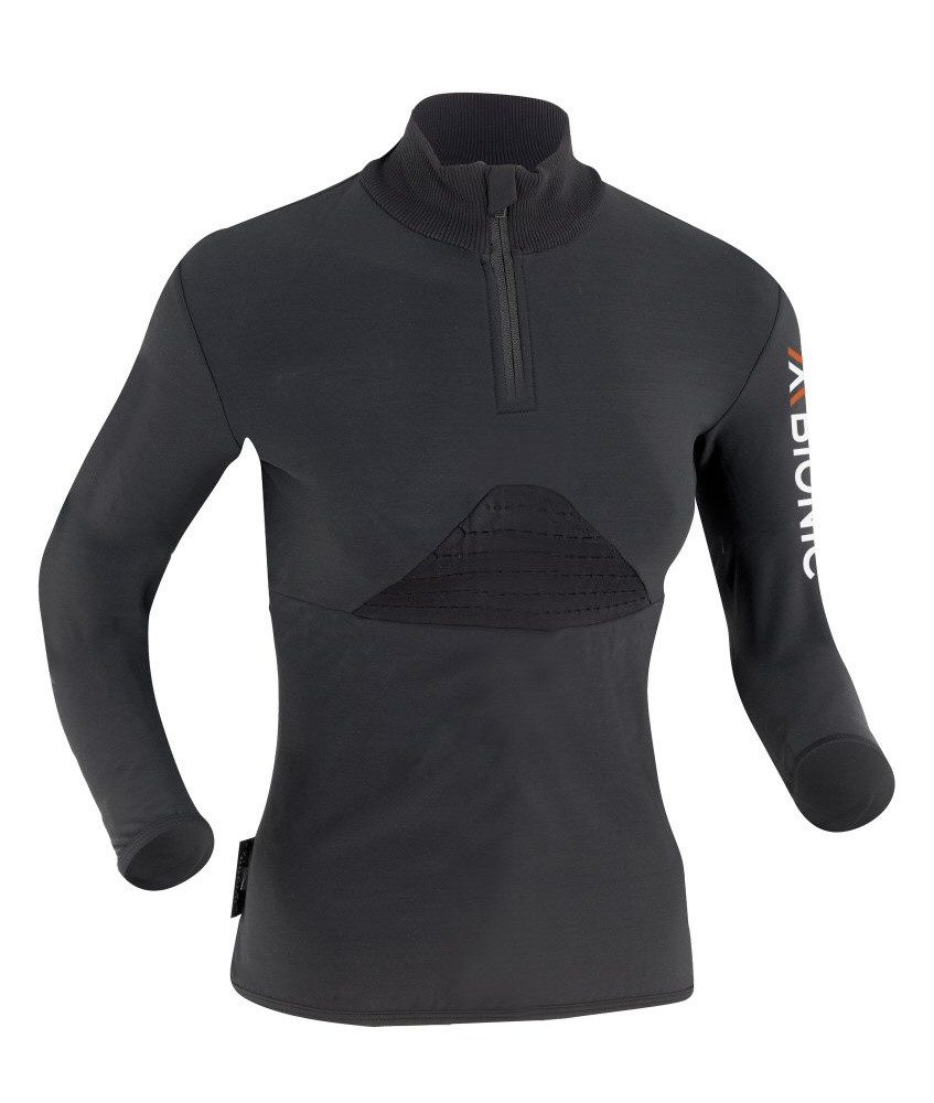 X-Bionic Langarmshirt Ski Beaver Longsleeve Zip-Up schwarz Damen