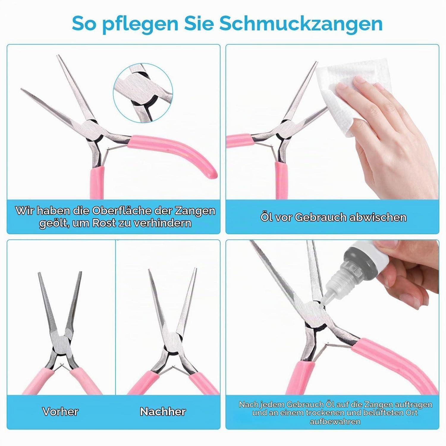 LuxusKollektion Zangenset Schmuckzangen Set 10 Stück DIY Basteln