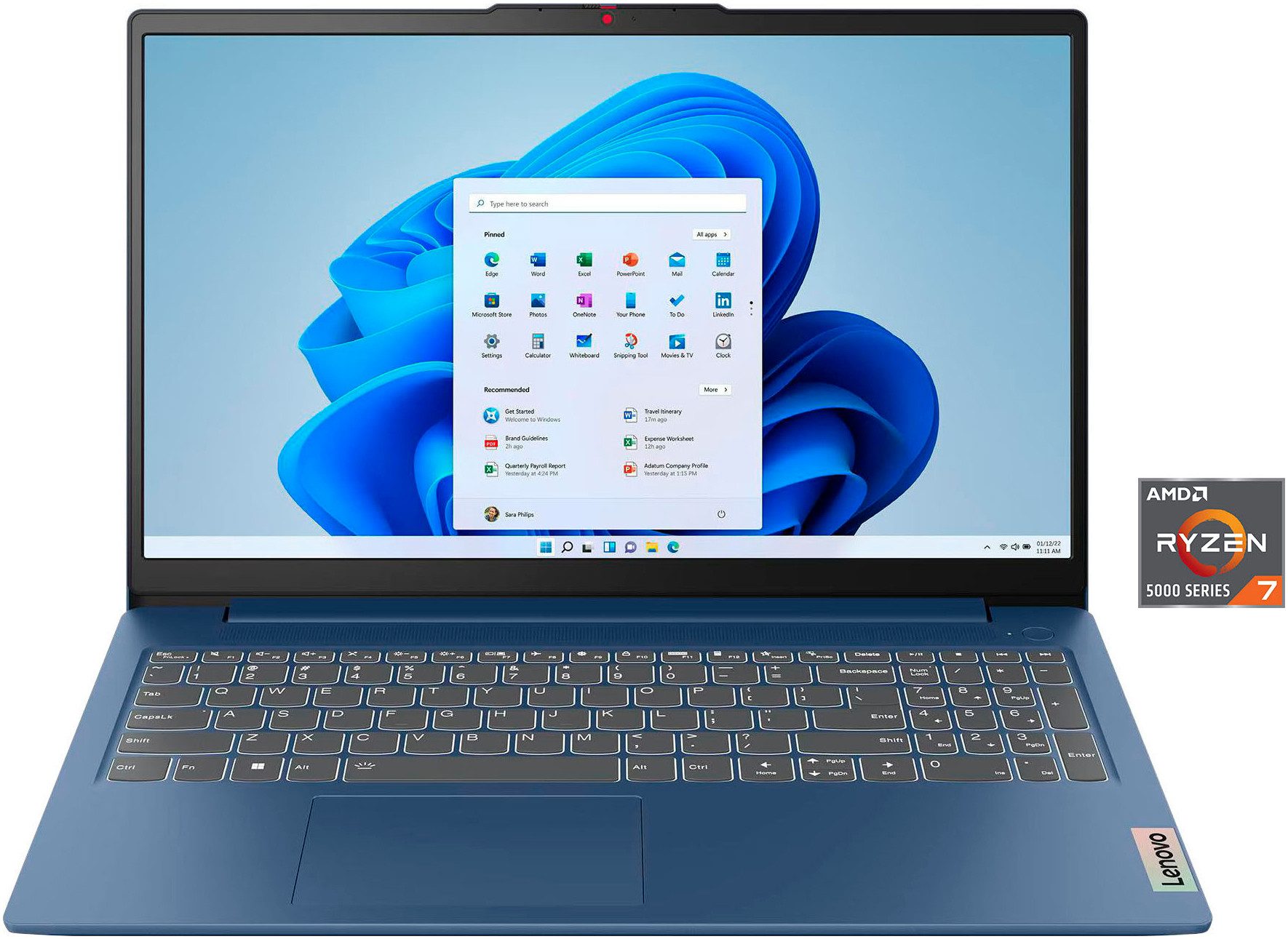 Lenovo IdeaPad Slim 3 15ABR8 Notebook (39,6 cm/15,6 Zoll, AMD Ryzen 7 5825U, Radeon Graphics, 1000 GB SSD)