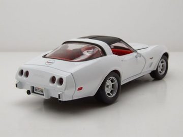 Motormax Modellauto Chevrolet Corvette C3 1979 weiß Modellauto 1:24 Motormax, Maßstab 1:24