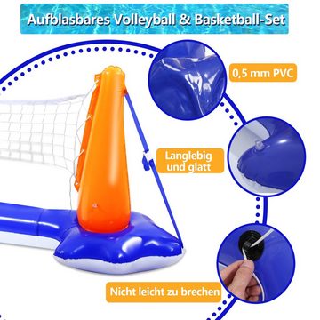 Bettizia Volleyballnetz Pool spielzeug Pool Volleyball set Poolball Basketball aufblasbares