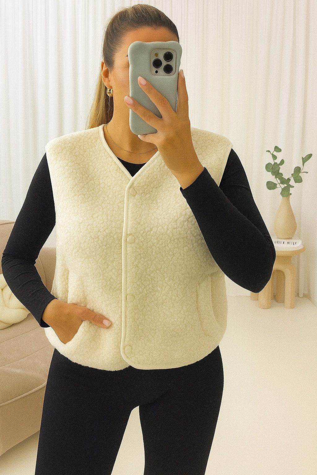Worldclassca Fellimitatweste Worldclassca Teddy Weste Warm günstig online kaufen