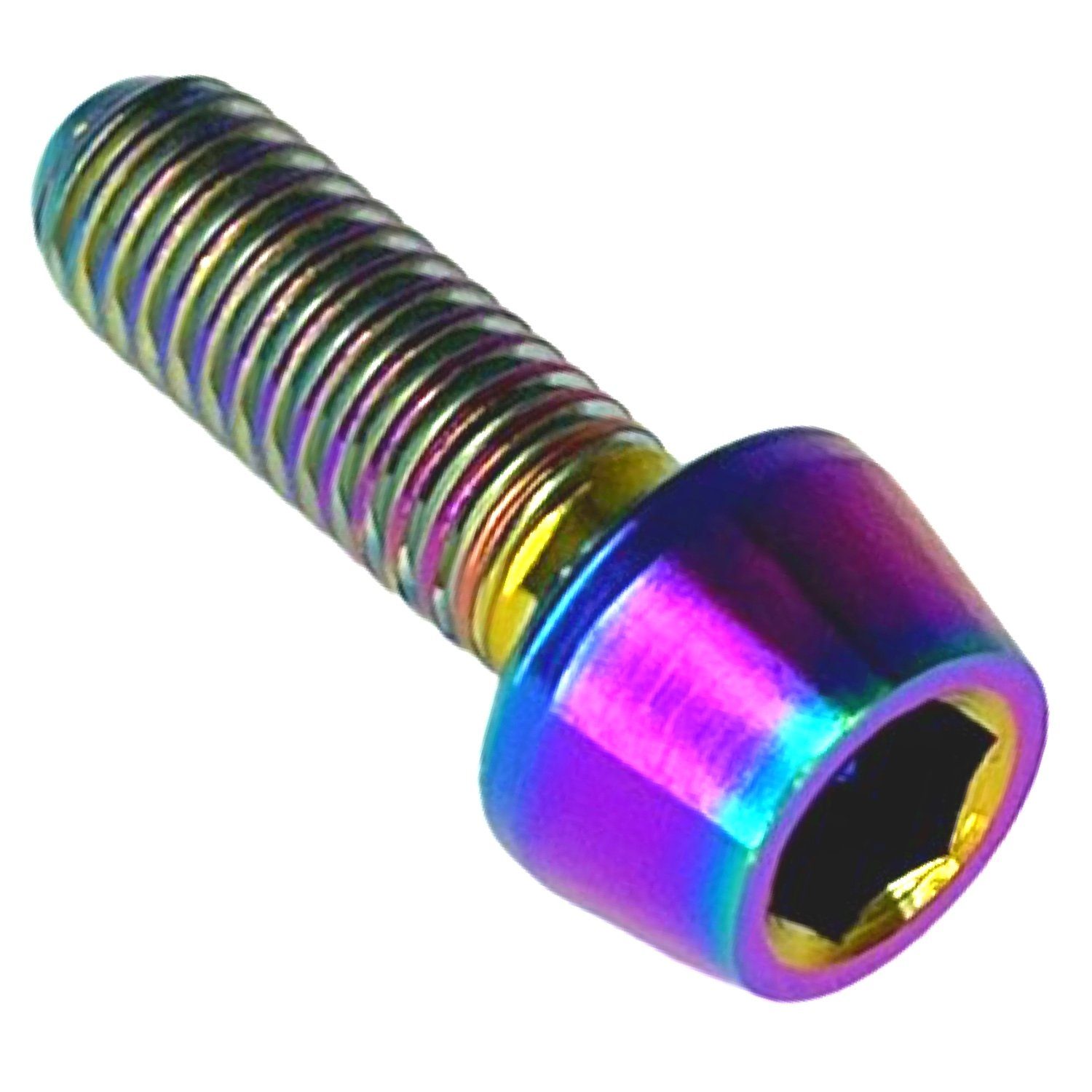F26 Titan M6 Schraube DIN 912 konisch, Fahrrad Tuning, 18 mm, Natur | Konische Titan Schraube für Fahrrad, Innensechskant DIN 912, leichtes Tuning Ersatzteil