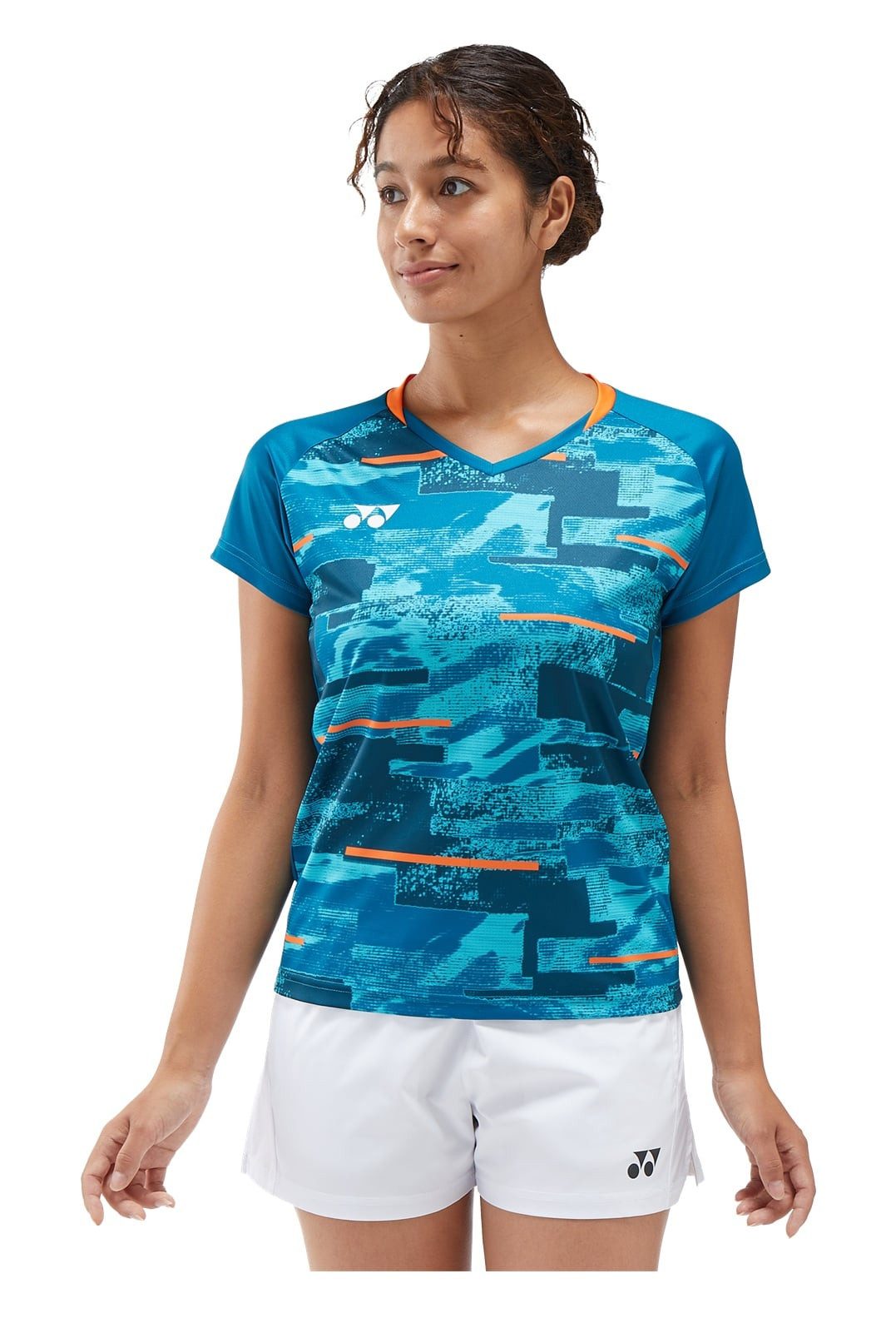 Yonex Trainingsshirt Crew Neck Club Team YW0034 (100% Polyester) blaugrün Damen