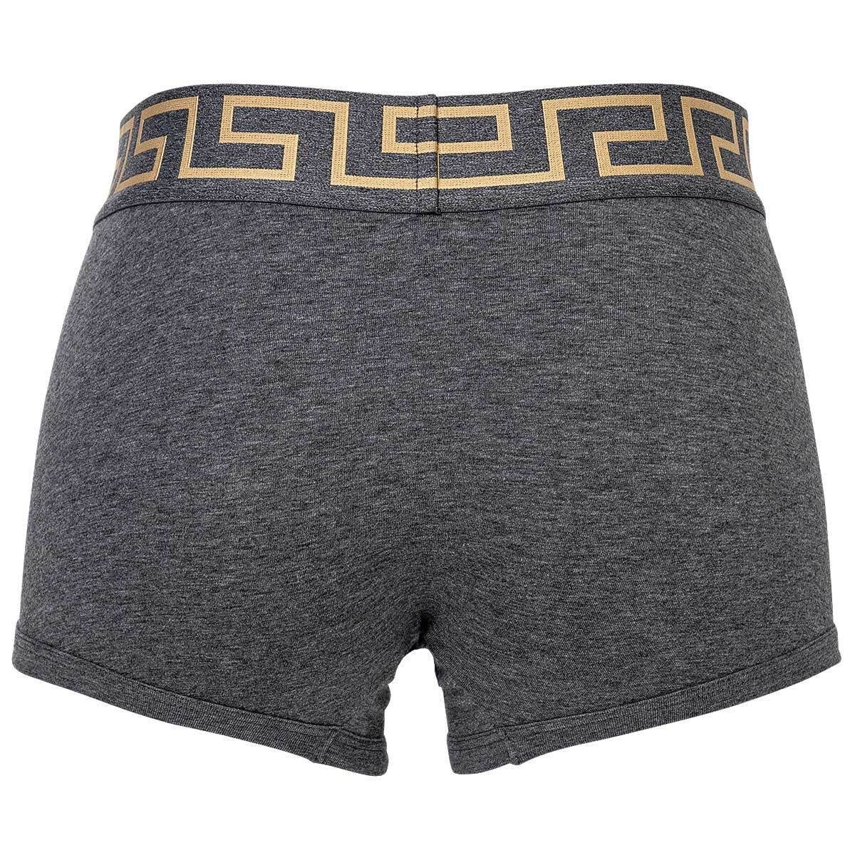 Versace - 3er Boxer Slip Pack Herren Schwarz/Grau/Weiß Baumwolle Shorts, TOPEKA,