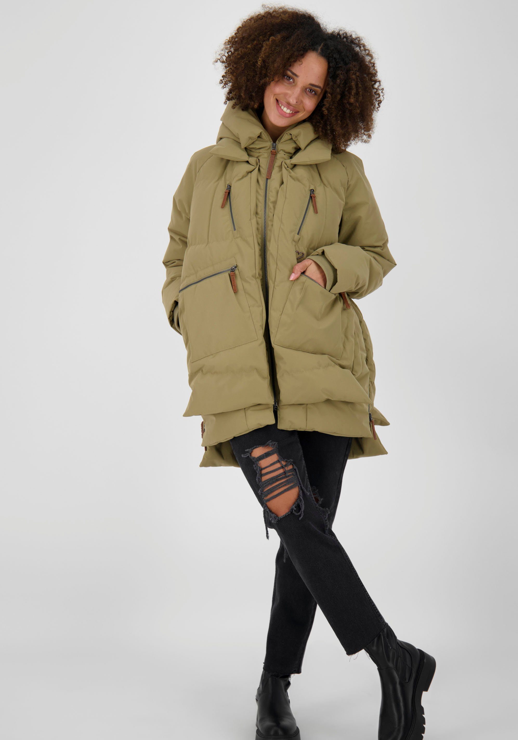 Alife & mit Outdoorjacke Kickin khaki JuanitaAK Kapuze