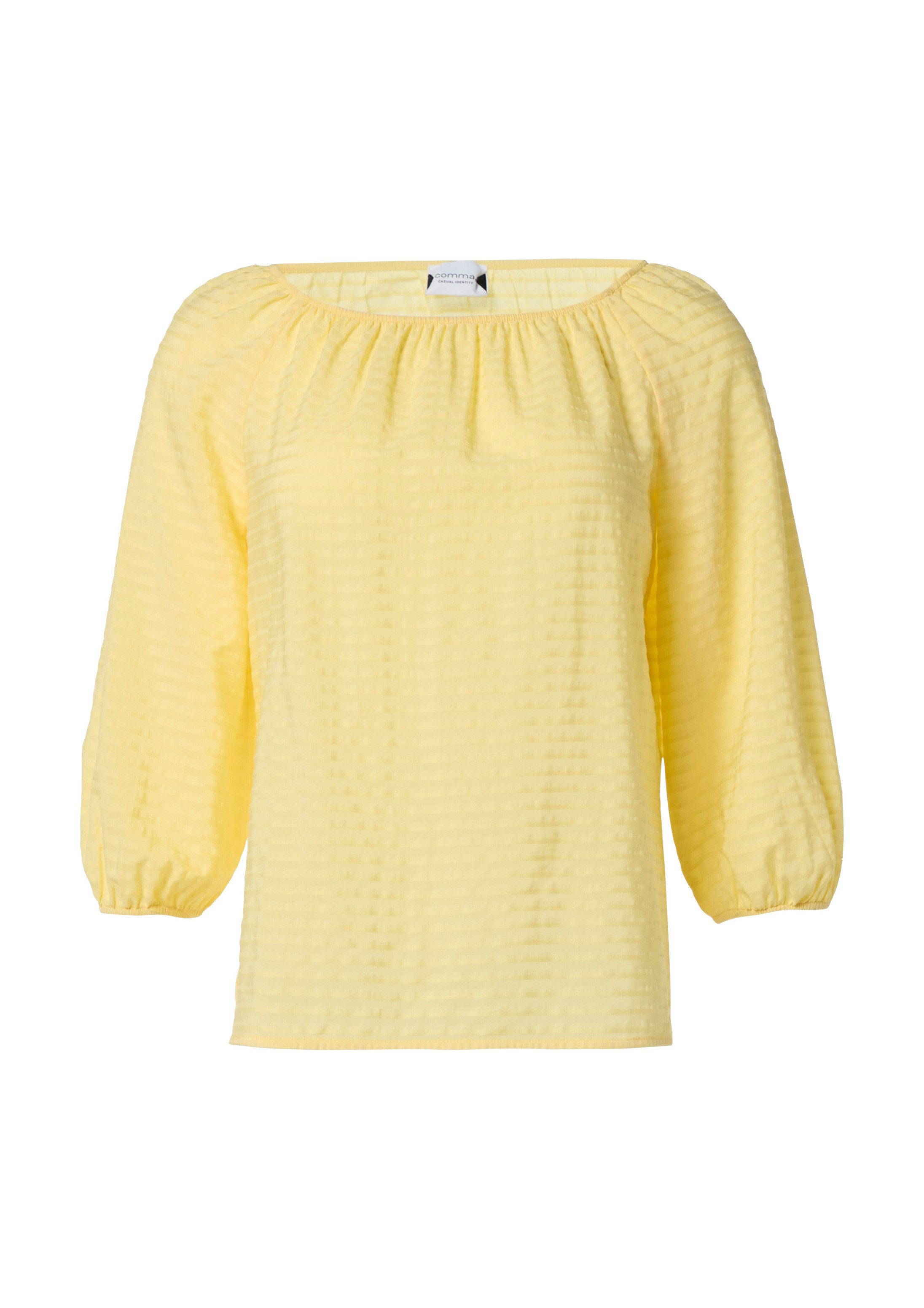 comma Kurzarmbluse Bluse Off-Shoulder-Bluse aus Viskosemix