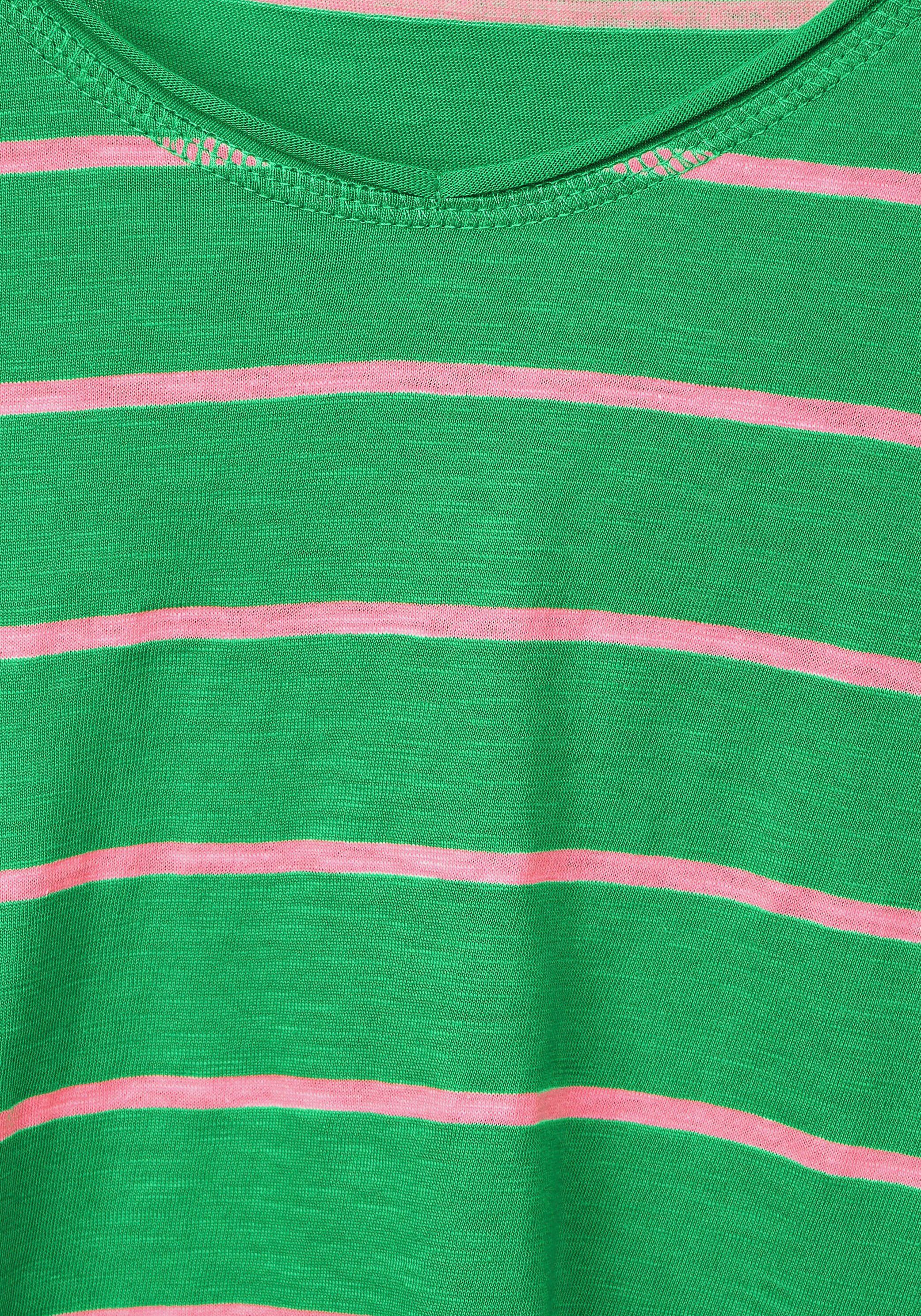 Cecil T-Shirt in Flammgarnoptik fresh green