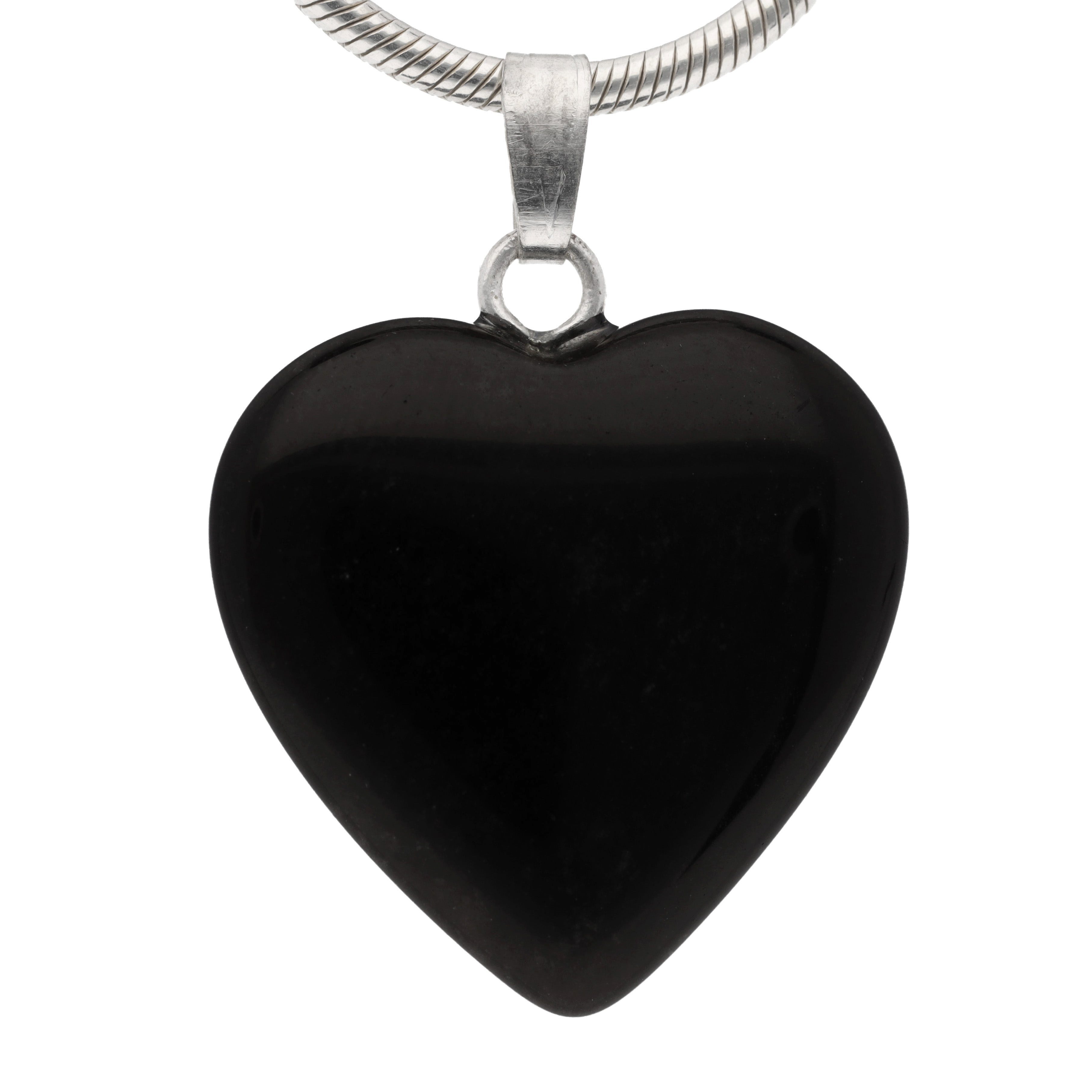 Lebensquelle Plus Kettenanhänger Obsidian, schwarz Herzanhänger, 2x2 cm von Lebensquelle Plus