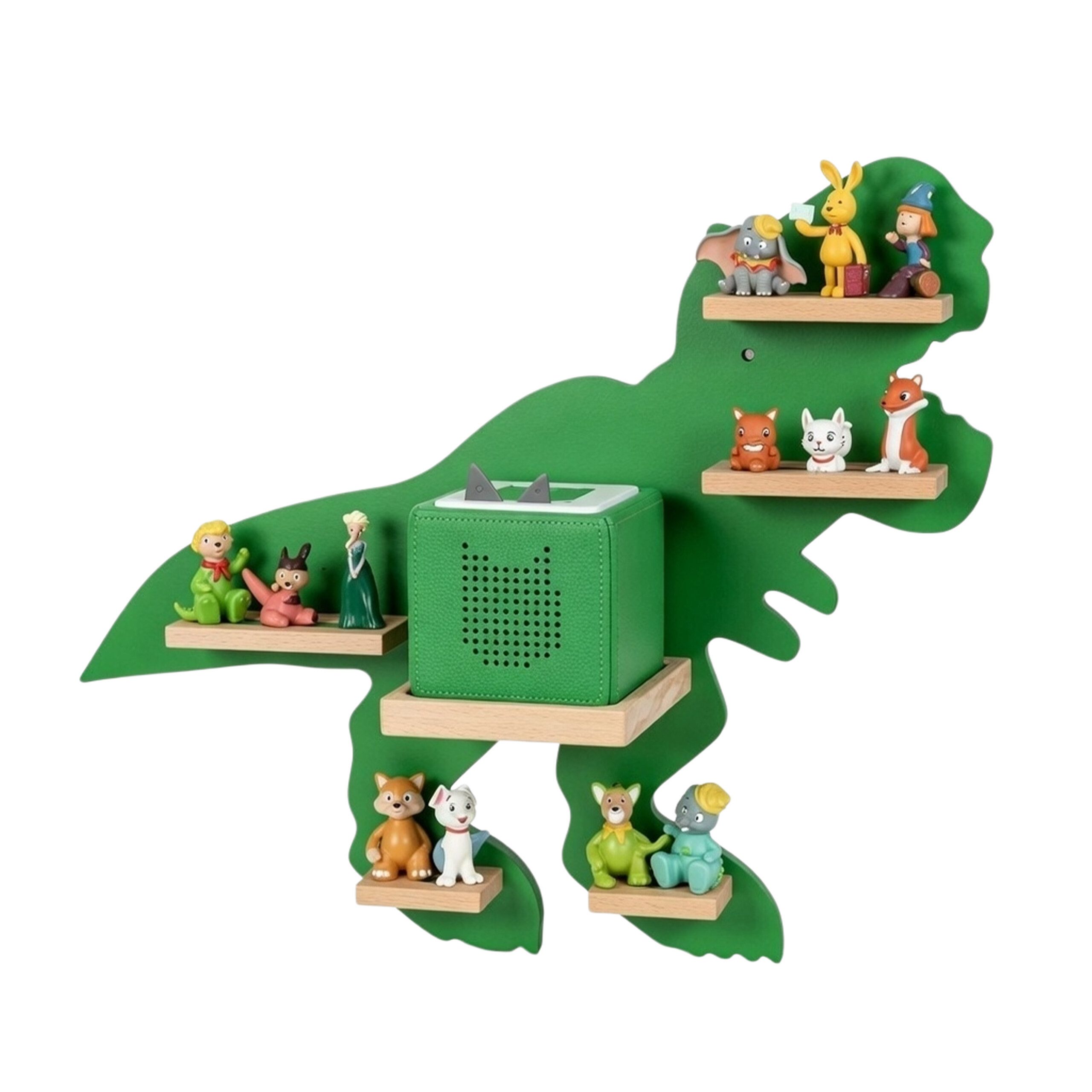 relaxdays Kinderregal Toniebox Regal, 1-tlg., Dino
