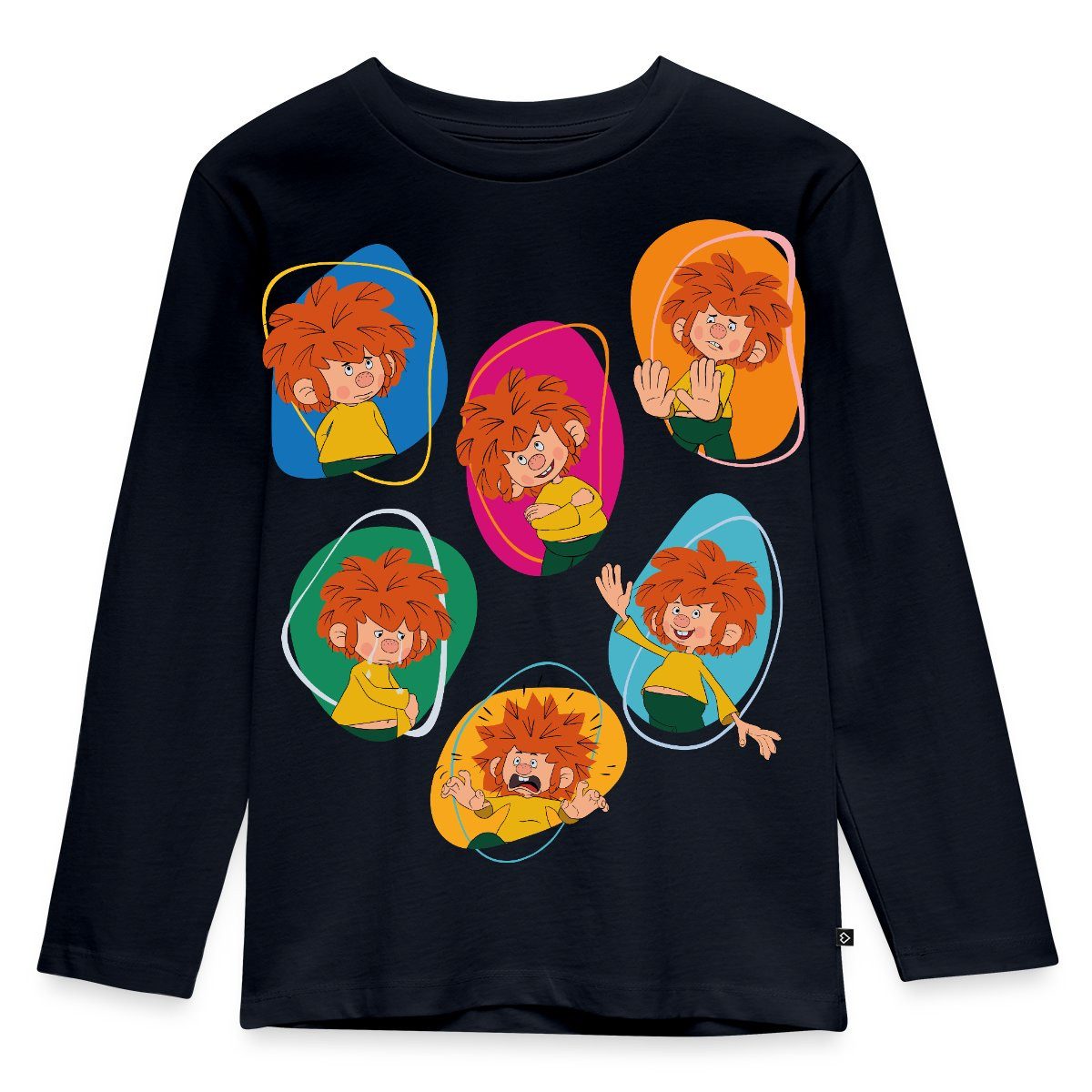 T-Shirt Pumuckl Zeigt Verschiedene Emotionen Kinder Premium Langarmshirt