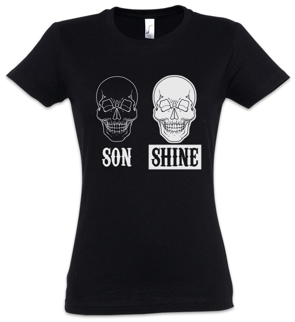 Print-Shirt Son Shine II Damen T-Shirt Sohn Biker Vater Rock MC Punk Rocker