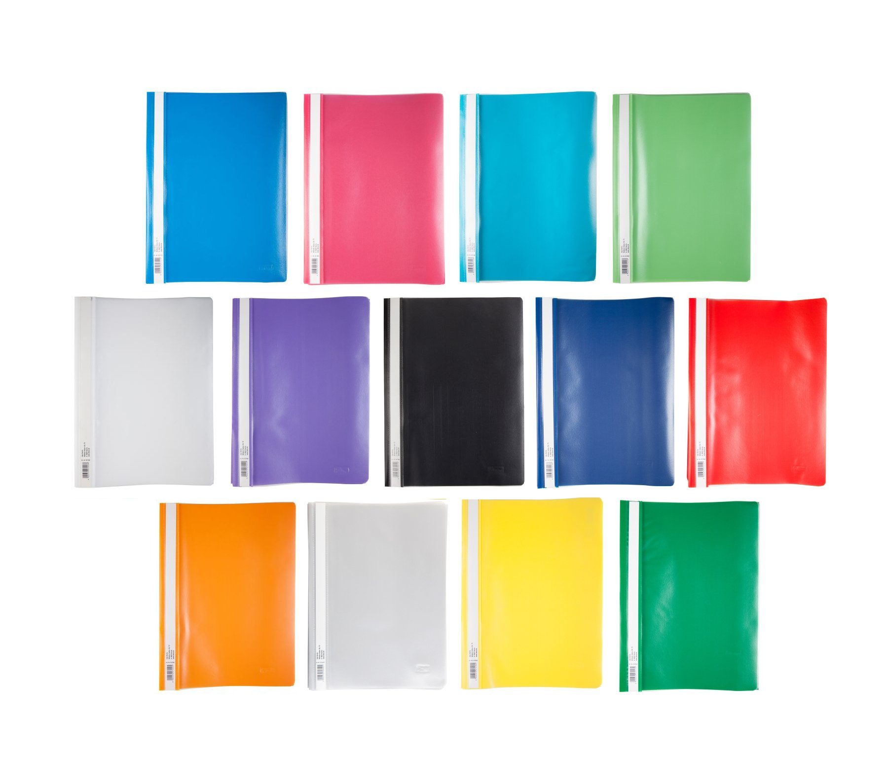 Loer & Schäfer Hefter 13 Schnellhefter DIN A4 / PP / extra stark / 13 verschiedene Farben