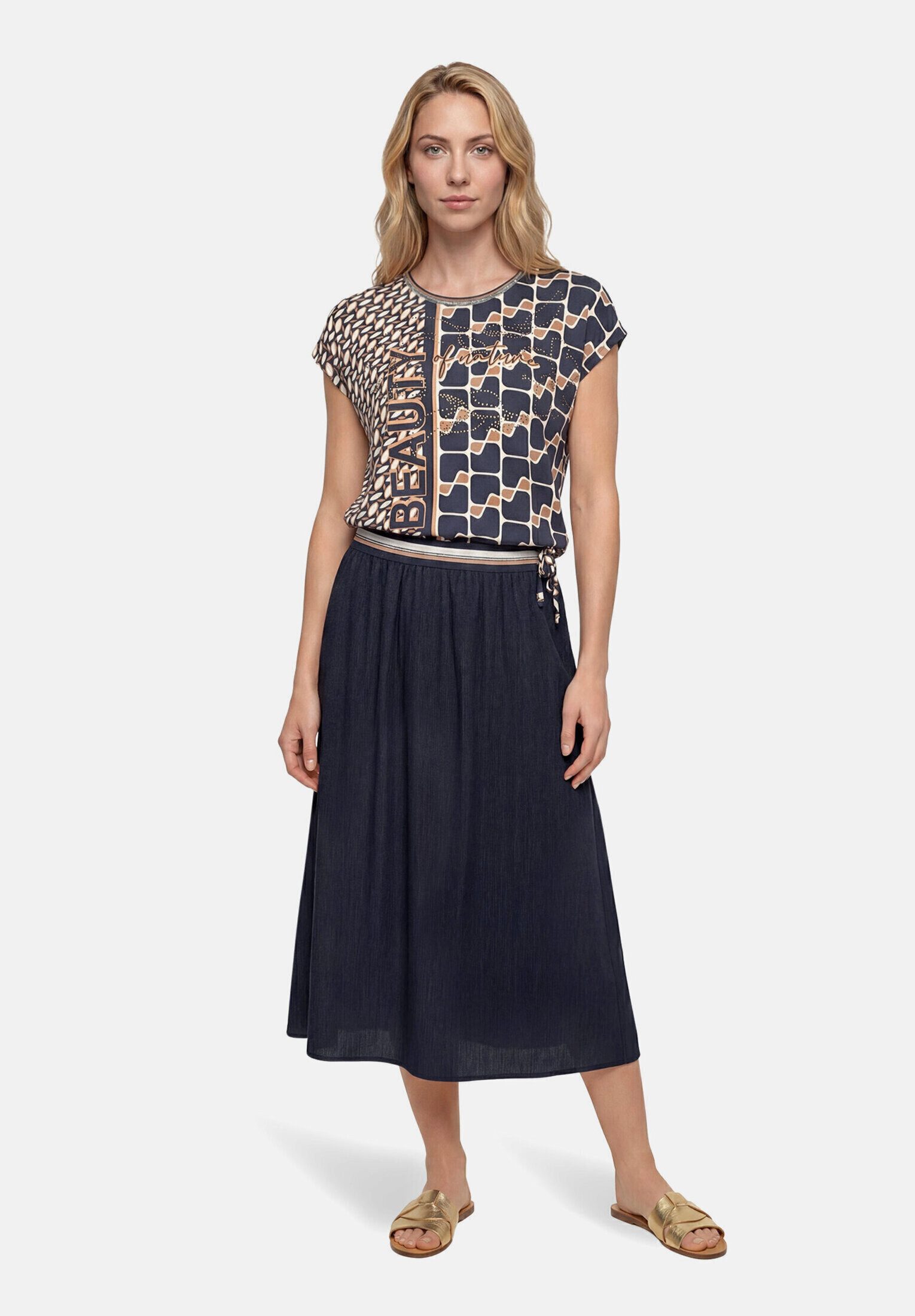 Betty Barclay Kurzarmshirt Damen mit Tunnelzug (1-tlg)