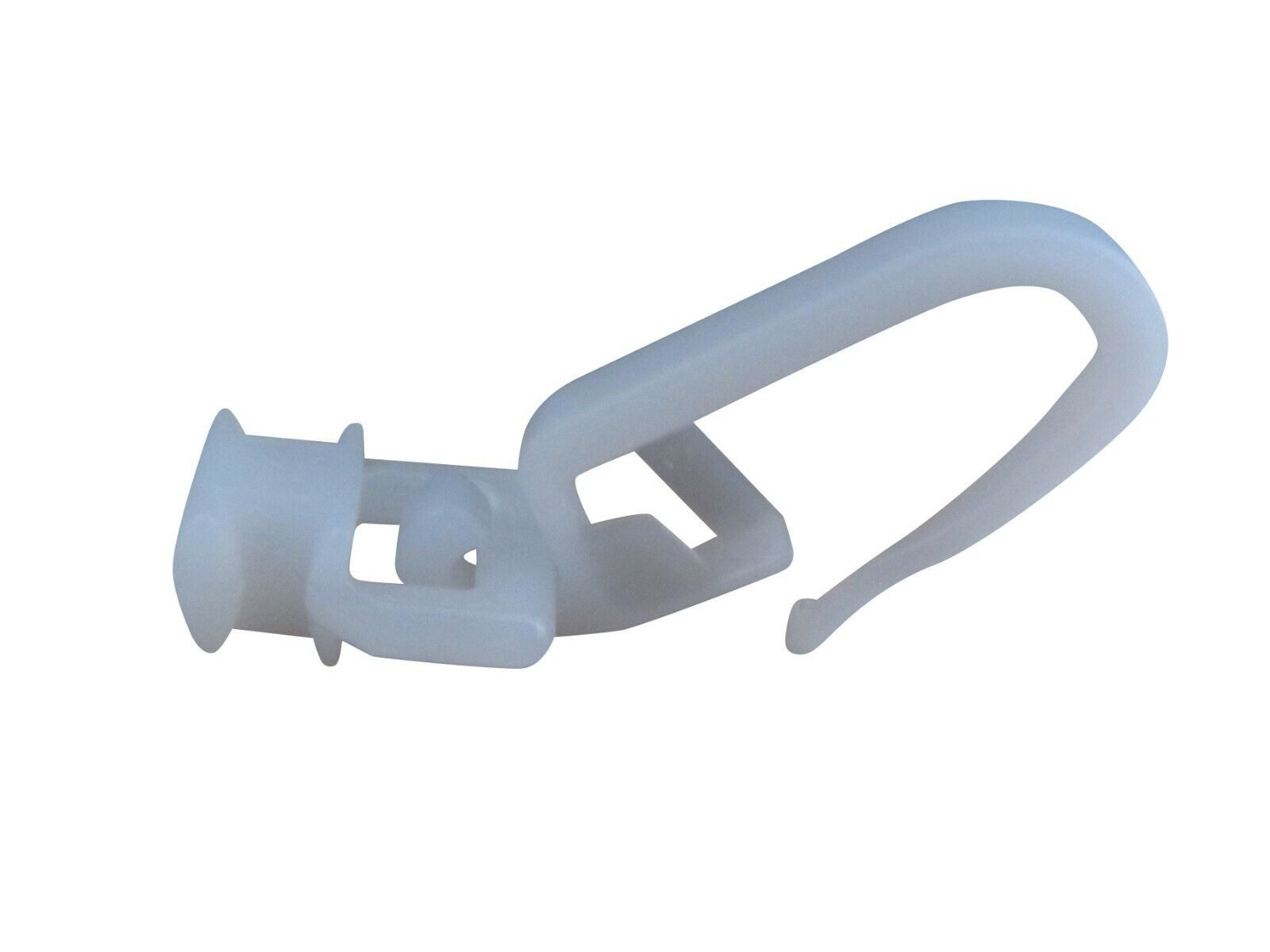 rewagi Gardinengleiter Gleiter mit beweglichen Faltenhaken, Laufnut 4 mm - KOWA, Gardinenschiene, Gardinenleiste, Gardinen, Vorhänge, (50-St), Verkaufseinheit: 25, 50, 100, 200, 500, 1000 Stück