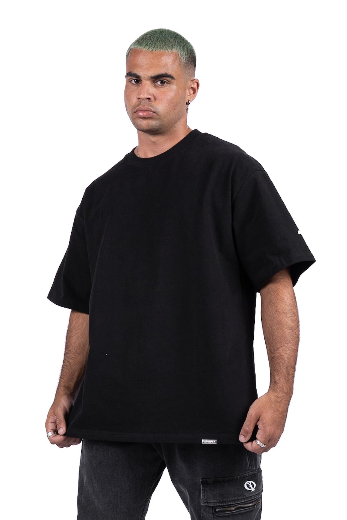 280gsm black Ivoque T-Shirt Baumwoll Basic T-Shirt Ivoque