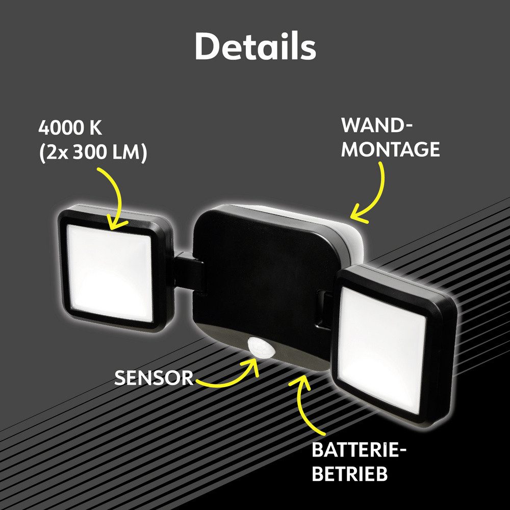 MÜLLER LICHT LED Flutlichtstrahler Müller-Licht Plaza 27700040 LED-Außenstrahler mit Bewegungsmelder 10