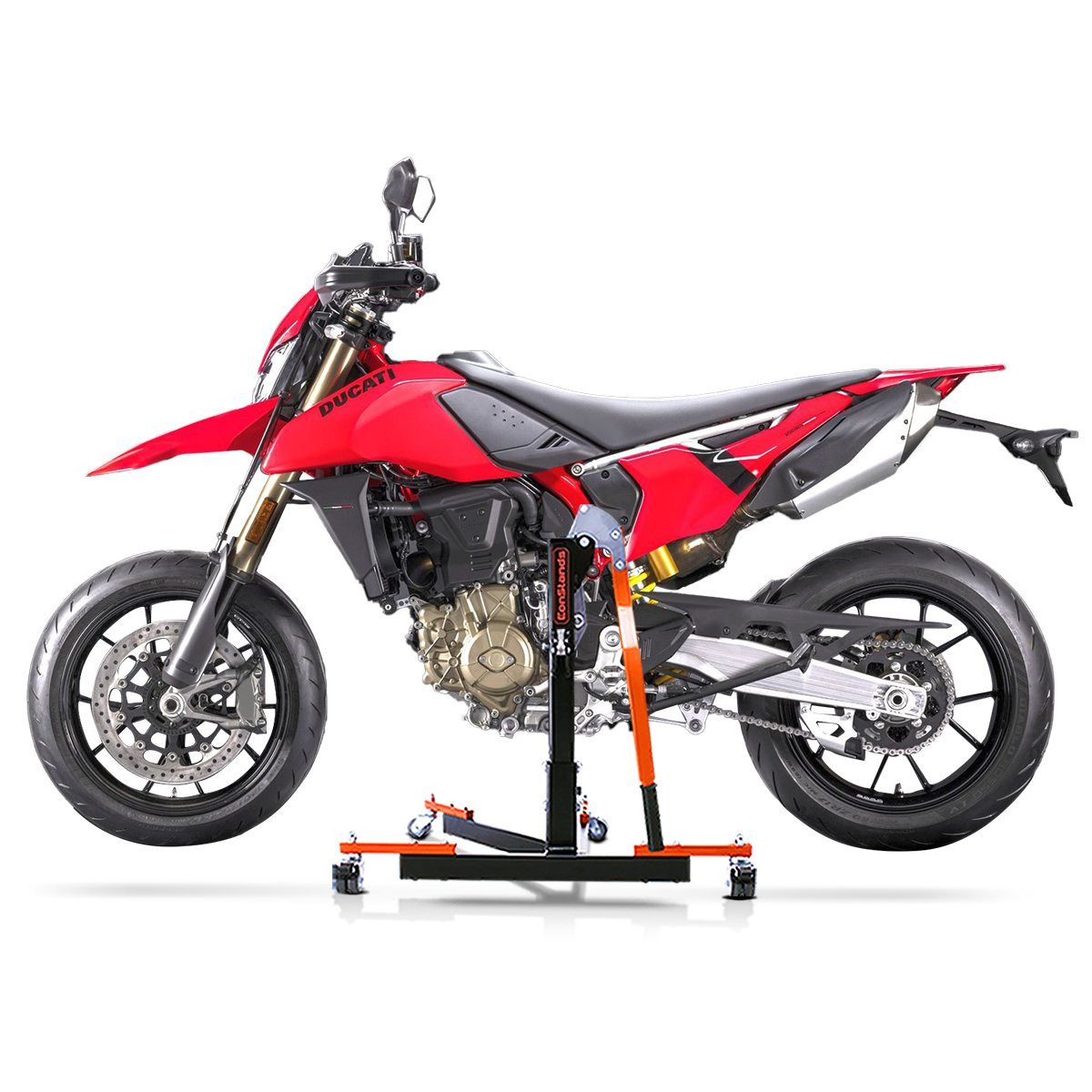 ConStands Motorradheber Rangierhilfe passend für Ducati Hypermotard 698 Mono / RVE 24-26 orang