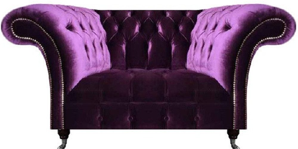 Xlmoebel Chesterfield-Sessel Exklusiver Flieder Chesterfield Armlehnstuhl Wohnzimmersessel (1-St., Sessel), Hergestellt in Europa