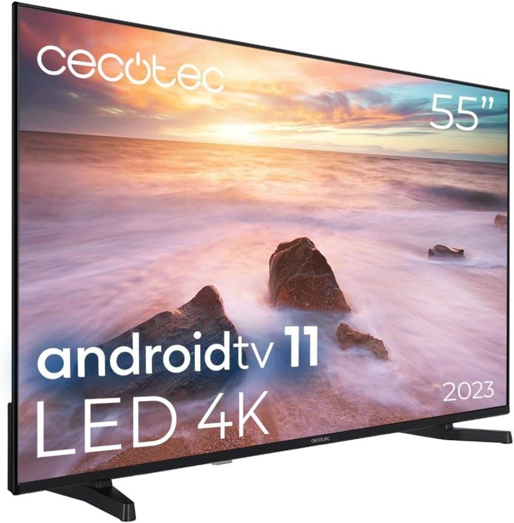 Cecotec ALU20055 LED-Fernseher (55 Zoll, 4K Ultra HD, Smart TV 4K UHD, Android 11 Frameless, MEMC Dolby Vision y Dolby Atmos, Smart TV 4K UHD, Android 11 Frameless, MEMC Dolby Vision y Dolby Atmos)