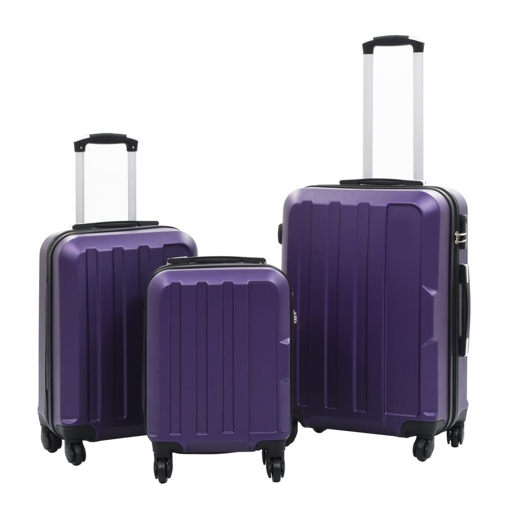 Hartschalen-Trolley Hartschalen-Trolley-Set 3 Stk. Lila ABS