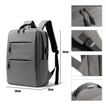 Rucksack Laptop Rucksack mit externen USB-Ladeanschluss und Kopfhörer-Eingang, mit Laptopfach