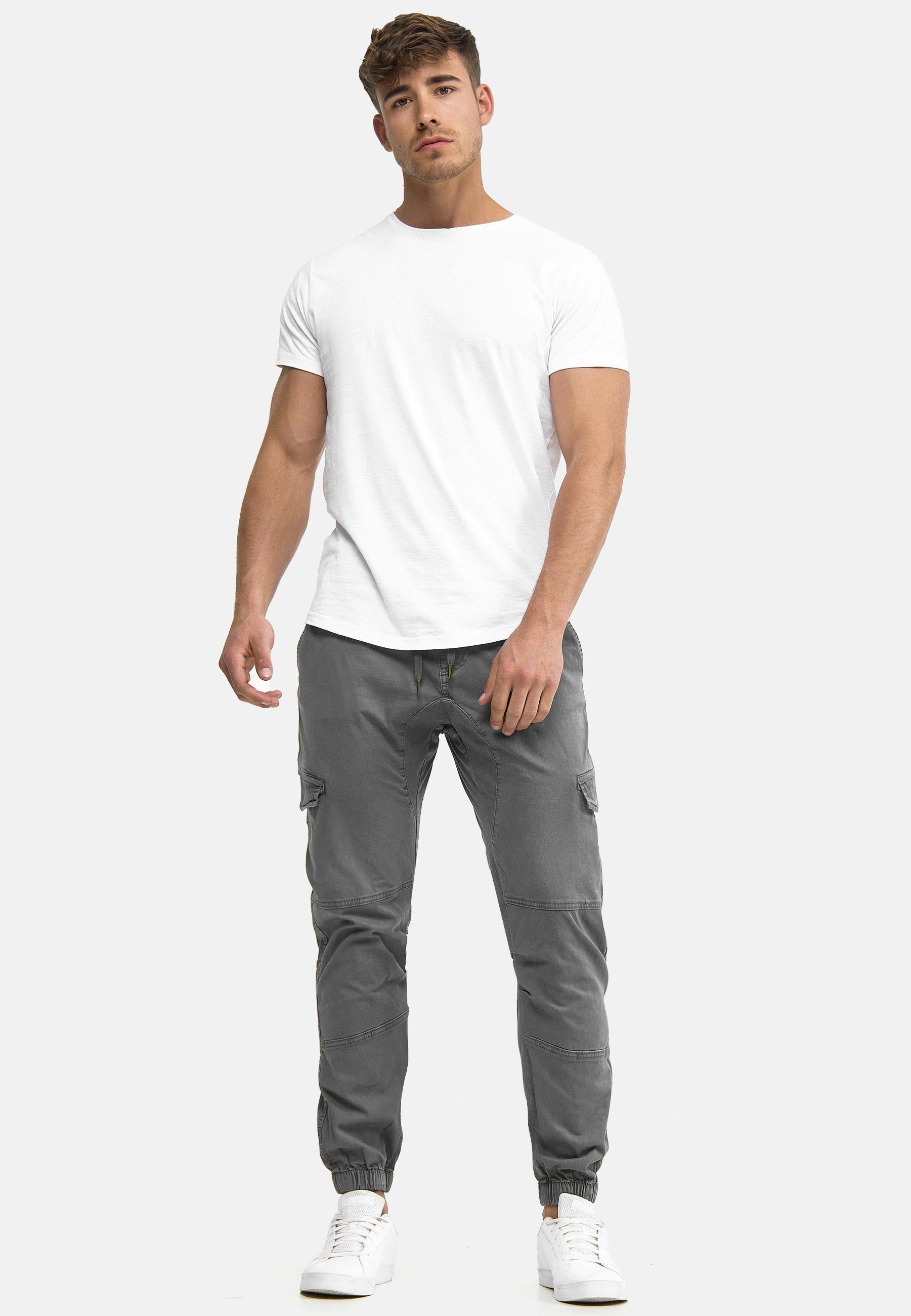 Indicode Cargohose Herren Levy Jogger-Pant mit elastischem Bund und Kordelzug