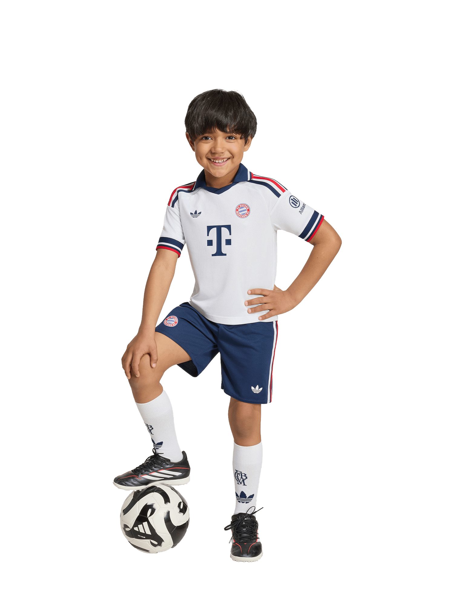 adidas Performance Fußballtrikot FC Bayern München, Mini Kit Trikot Away 26-27, Kinder, Weiß