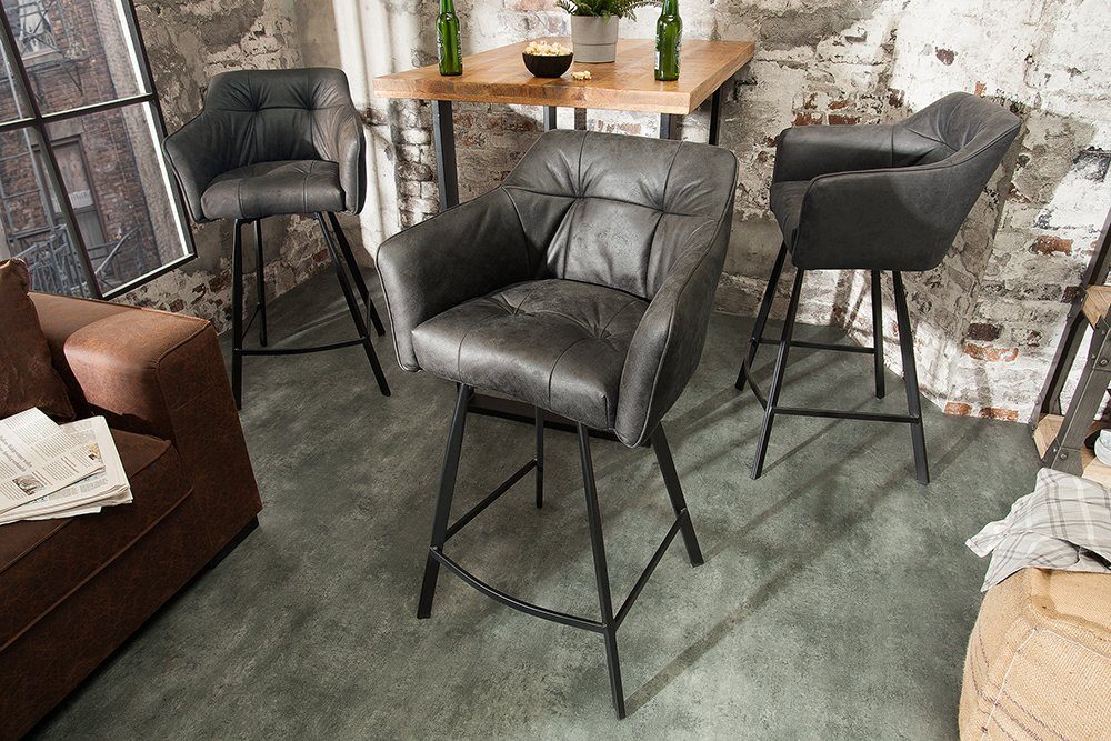 riess-ambiente Barhocker LOFT 100cm antik grau, günstig online kaufen
