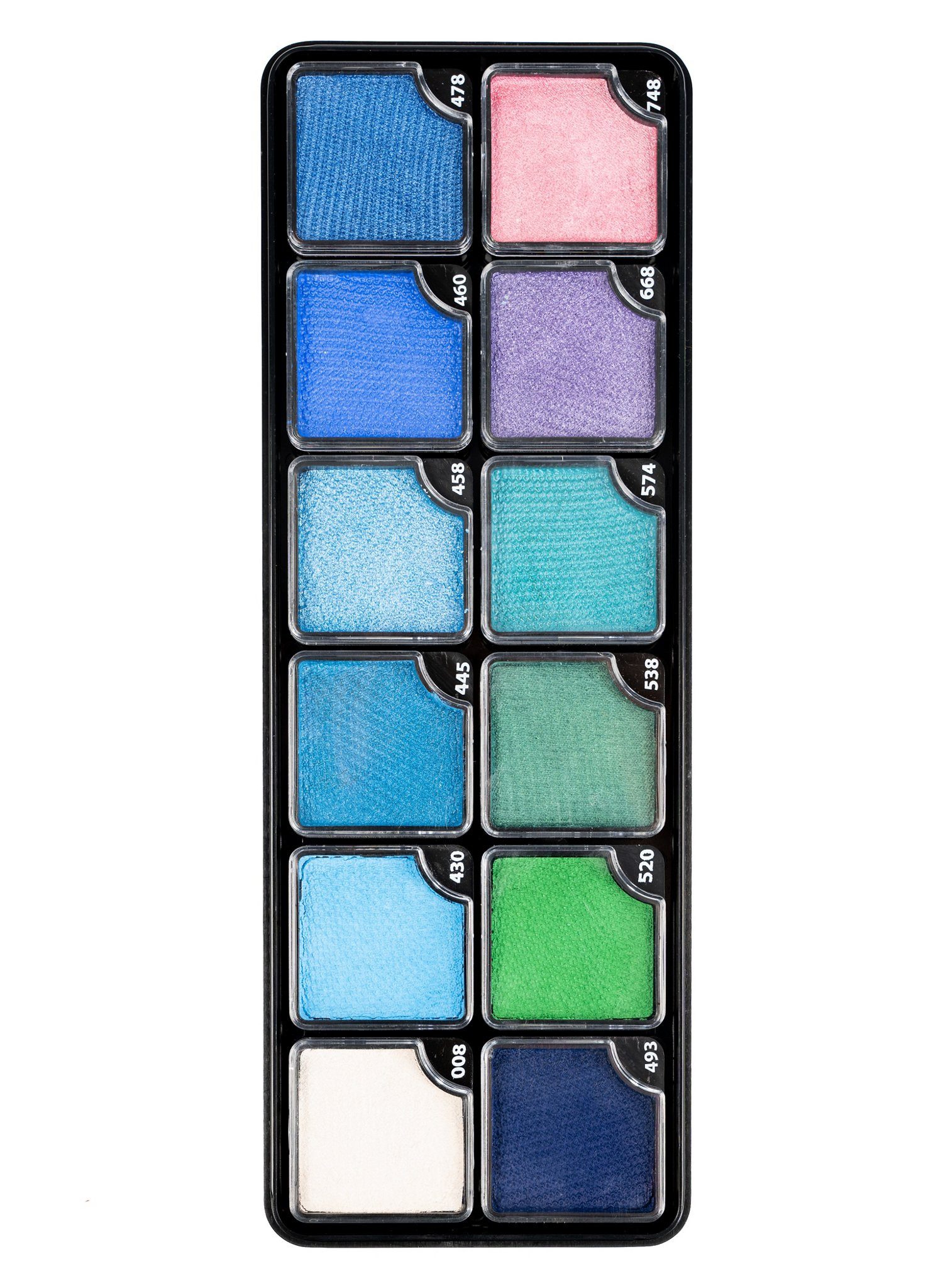 Metamorph Театральный грим Aqua Make-up Color Ocean World - Fasching Schminkk, Hochwertige Wasserschminke, Palette mit 12 verschiedenen Цвета(ов)