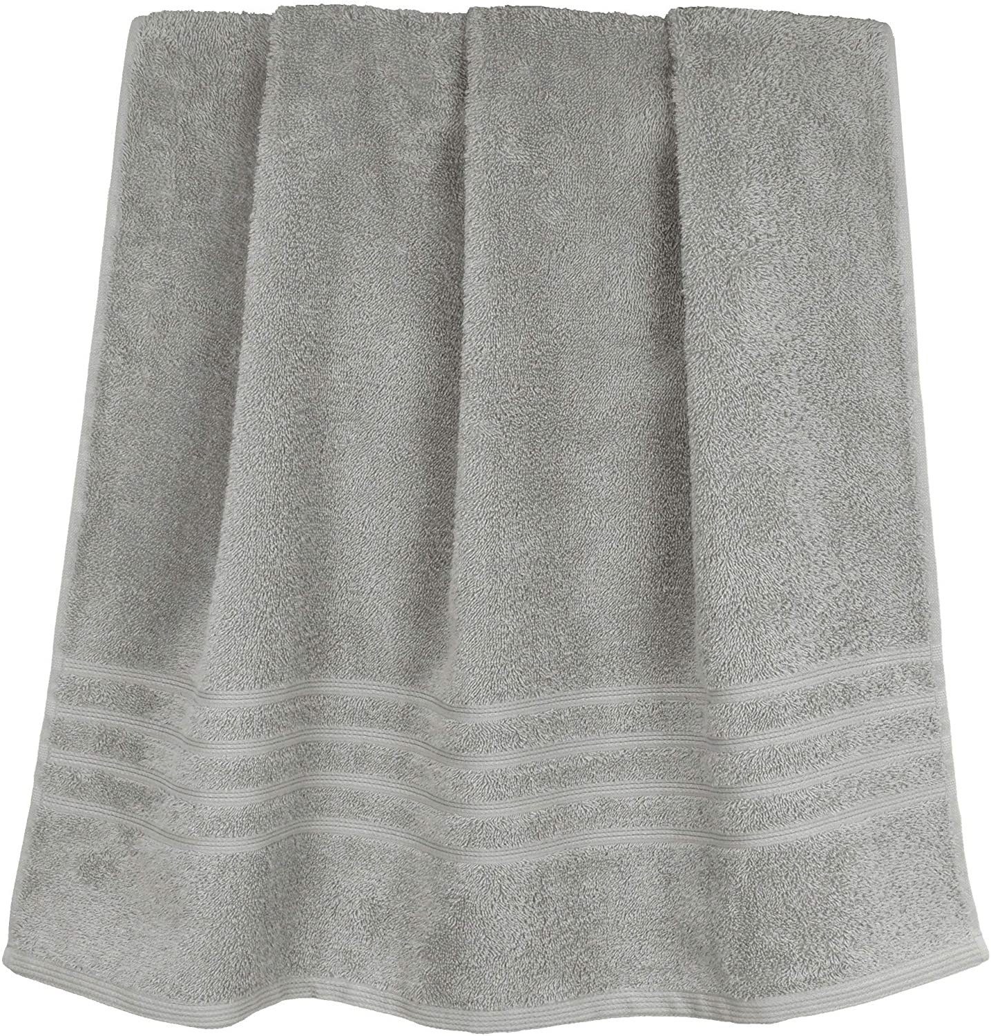 Lashuma Duschtuch Reserviert für Handtuch Bestickt, 70x140 (1-St), Stein Badehandtuch Opa, Großes Frottee cm Grau