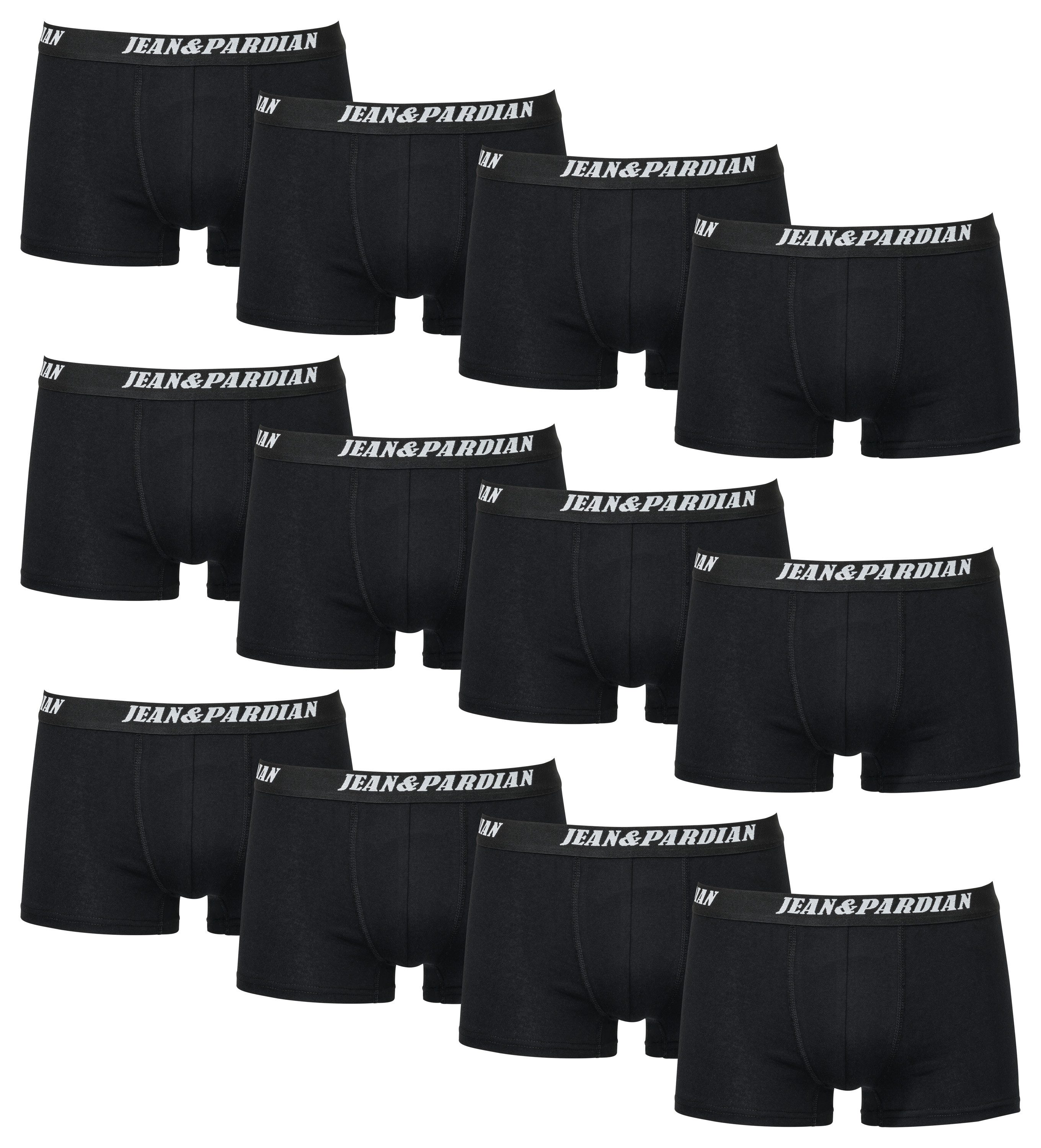 Jean&Pardian Boxershorts für Herren aus Baumwolle im 8er & 12er Pack - Retr günstig online kaufen