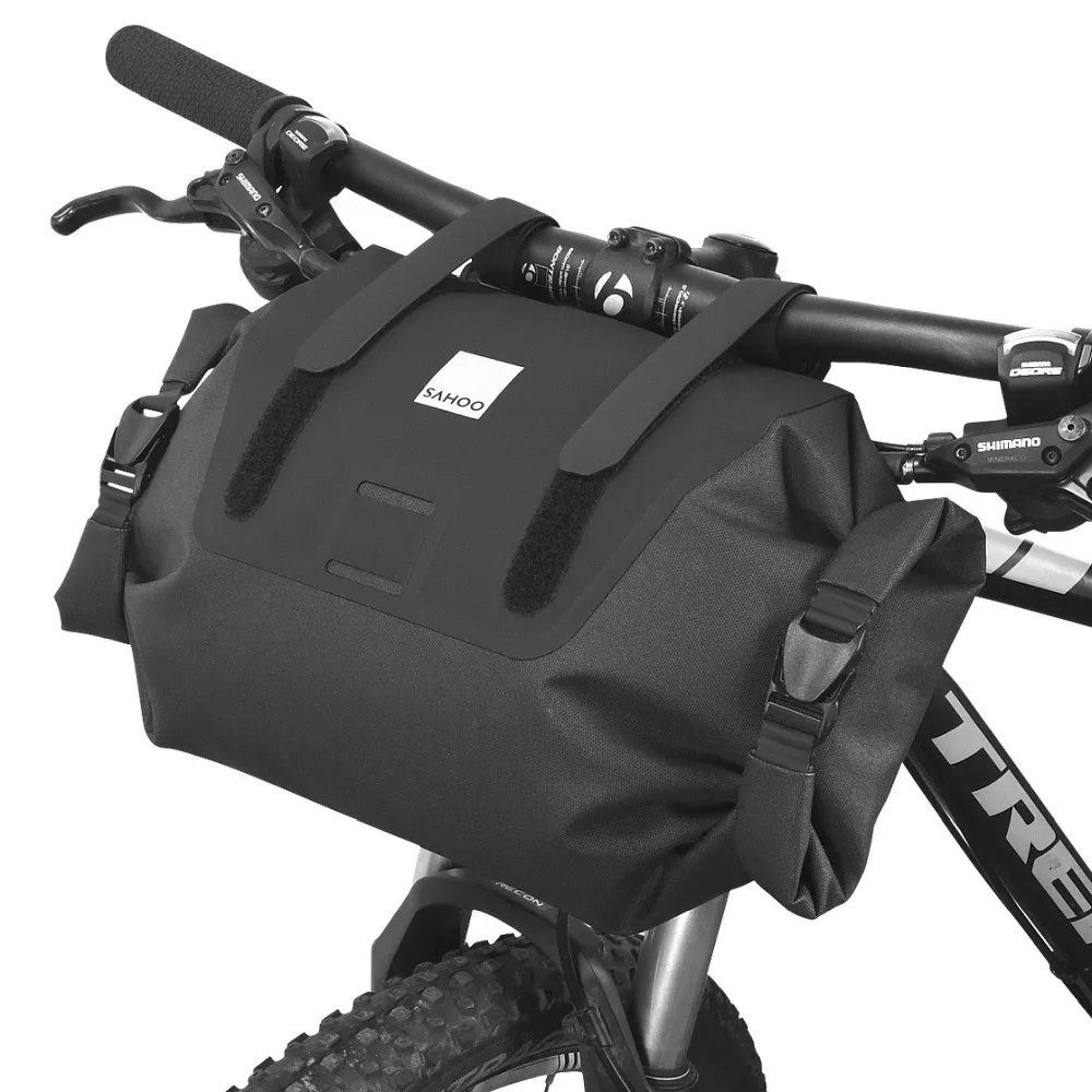 Sahoo Fahrradtasche »7L Fahrradtasche auf Rad mit Reißverschluss  wasserdicht Lenker-Tasche schwarz«