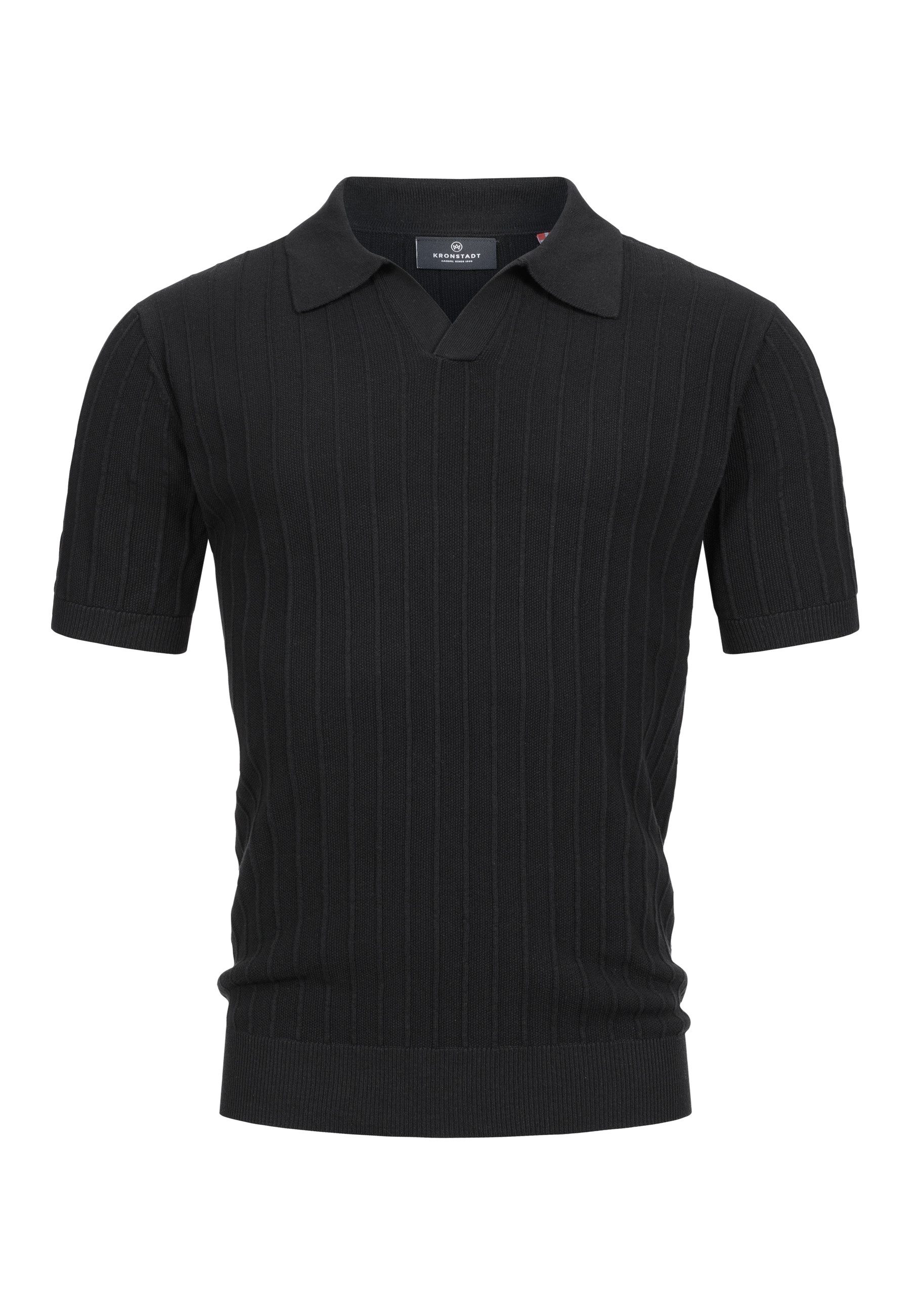 Kronstadt Poloshirt KSAlonzo aus leichtem Feinstrick mit kurzer Ärmellänge