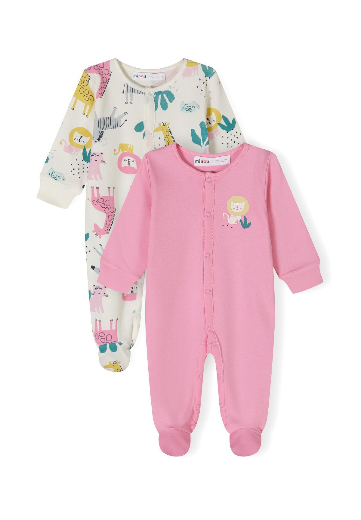 Schlafoverall Schlafanzüge mit Print, 2-er Pack (0-24m)