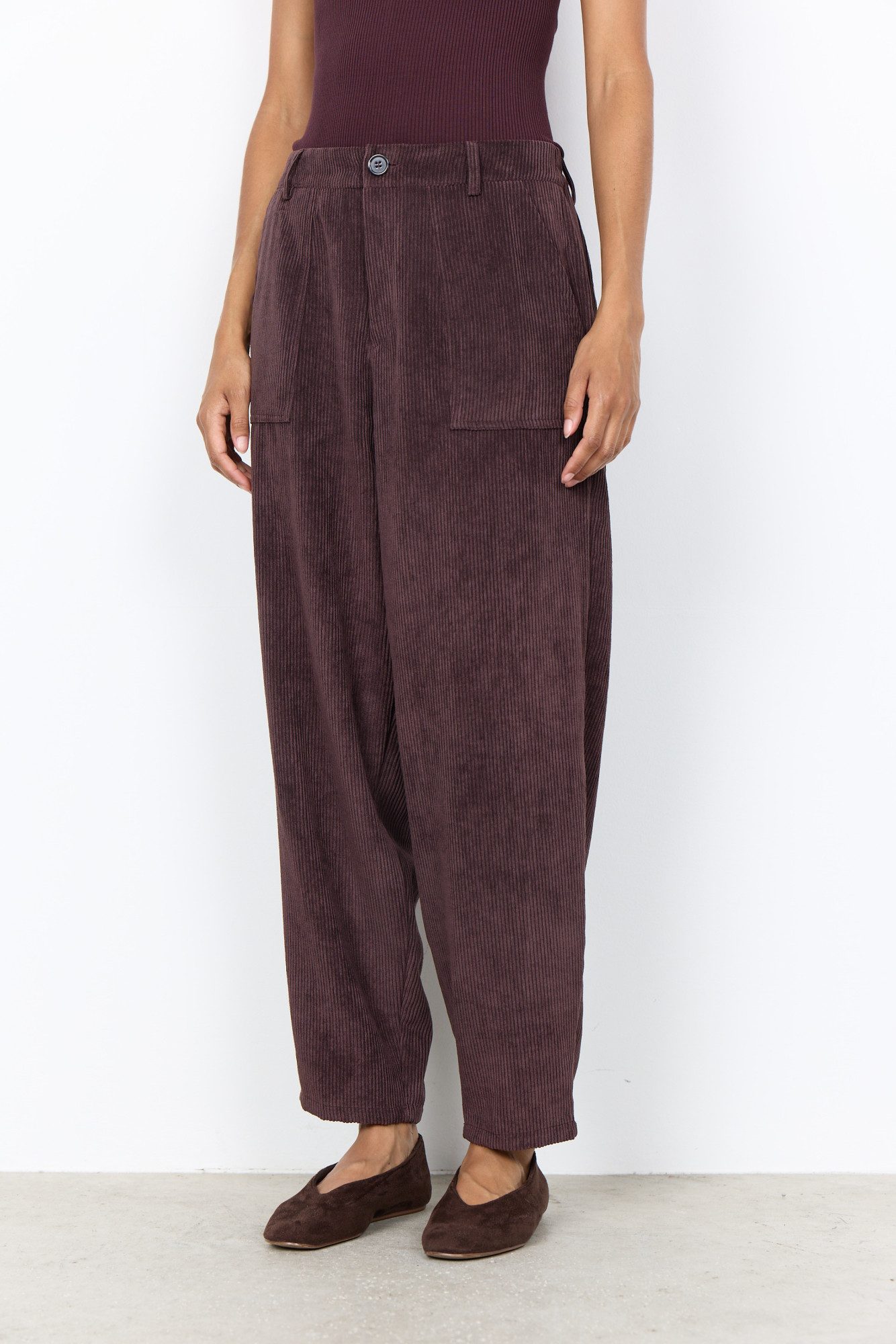 soyaconcept Cordhose SC-BINDI 20-C Materialmix, elastischer Bund hinten
