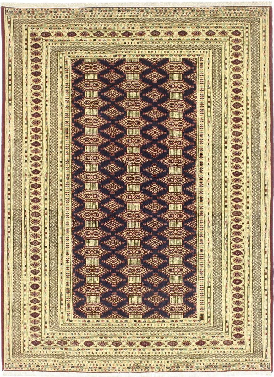 Orientteppich Turkaman Alt Seidenkette 153x206 Handgeknüpfter Orientteppich, Nain Trading, rechteckig, Höhe: 6 mm